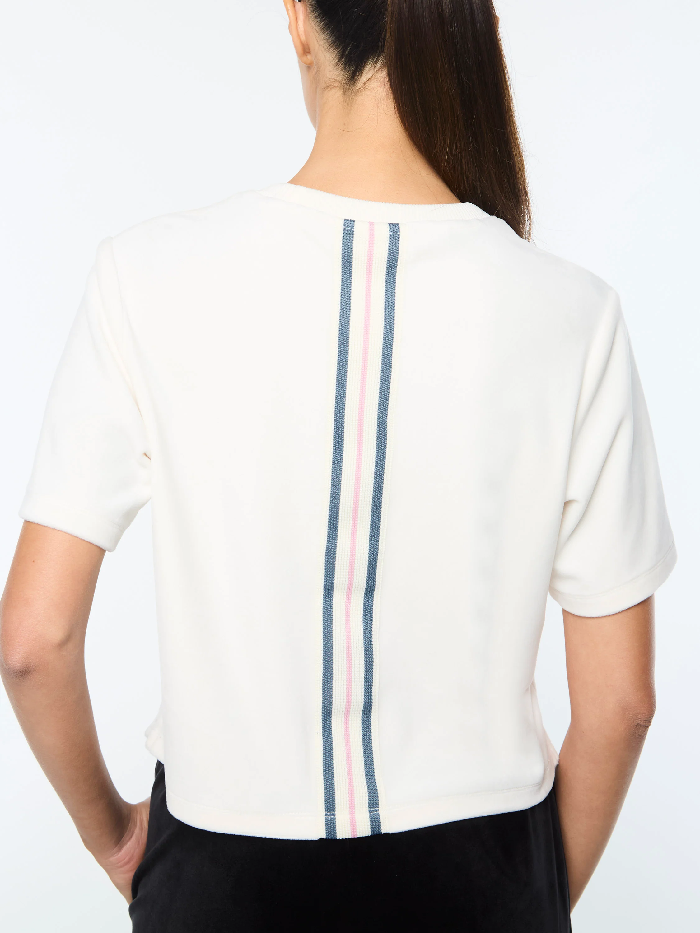 Adele Velour T-Shirt- Gardenia - Image 5
