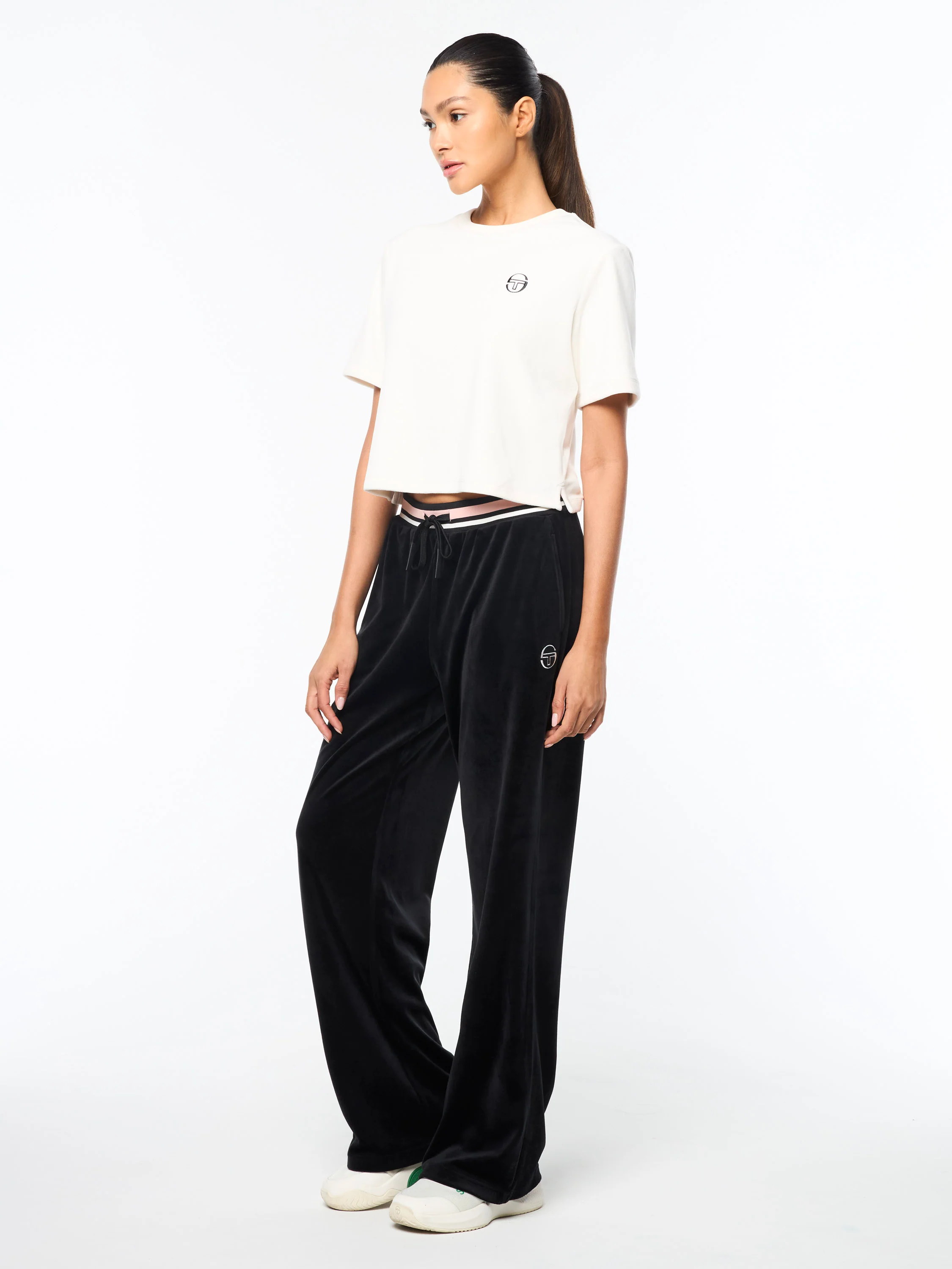 Adele Velour T-Shirt- Gardenia - Image 6