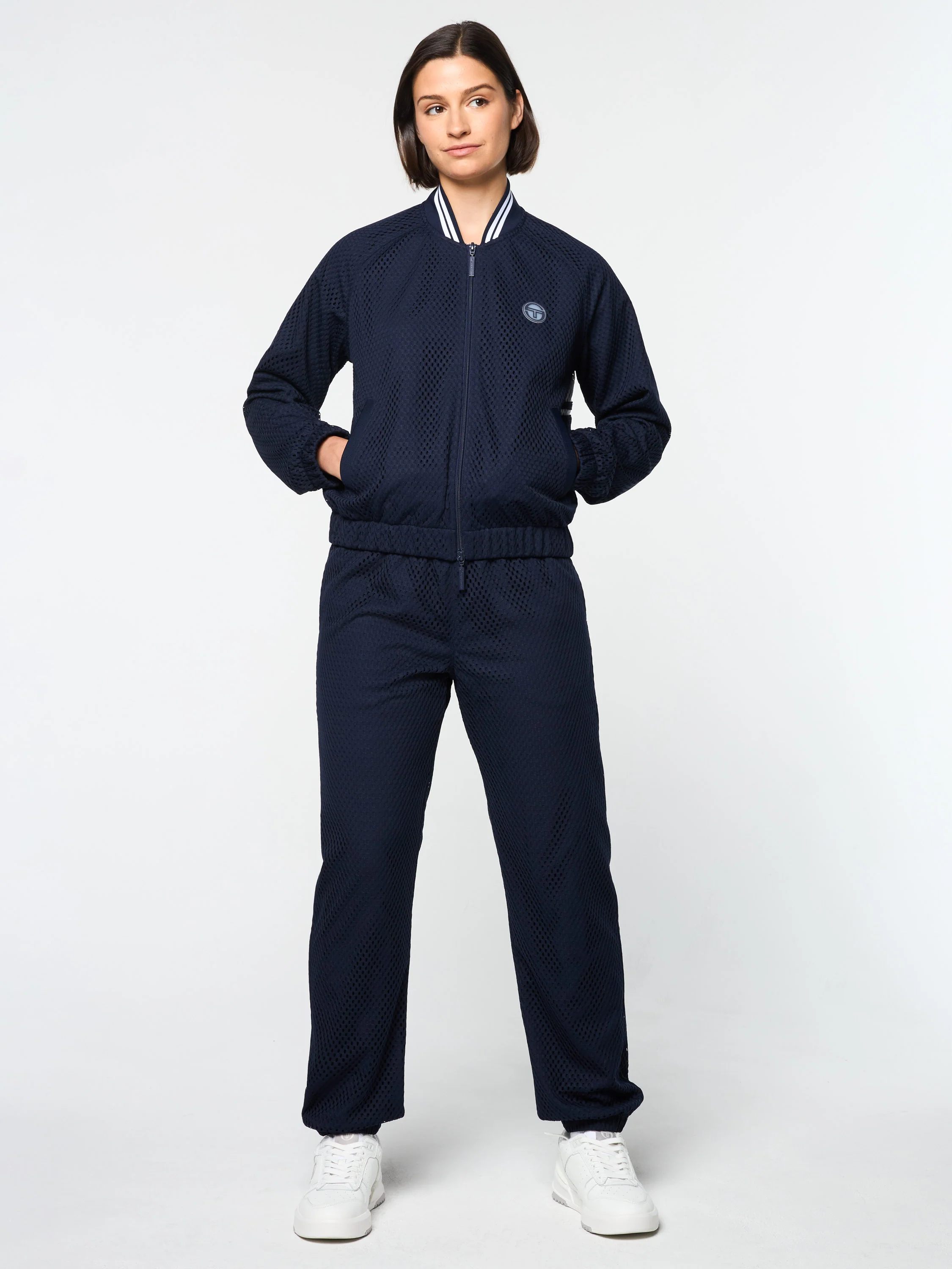 Adria Mesh Track Jacket- Maritime Blue - Image 3