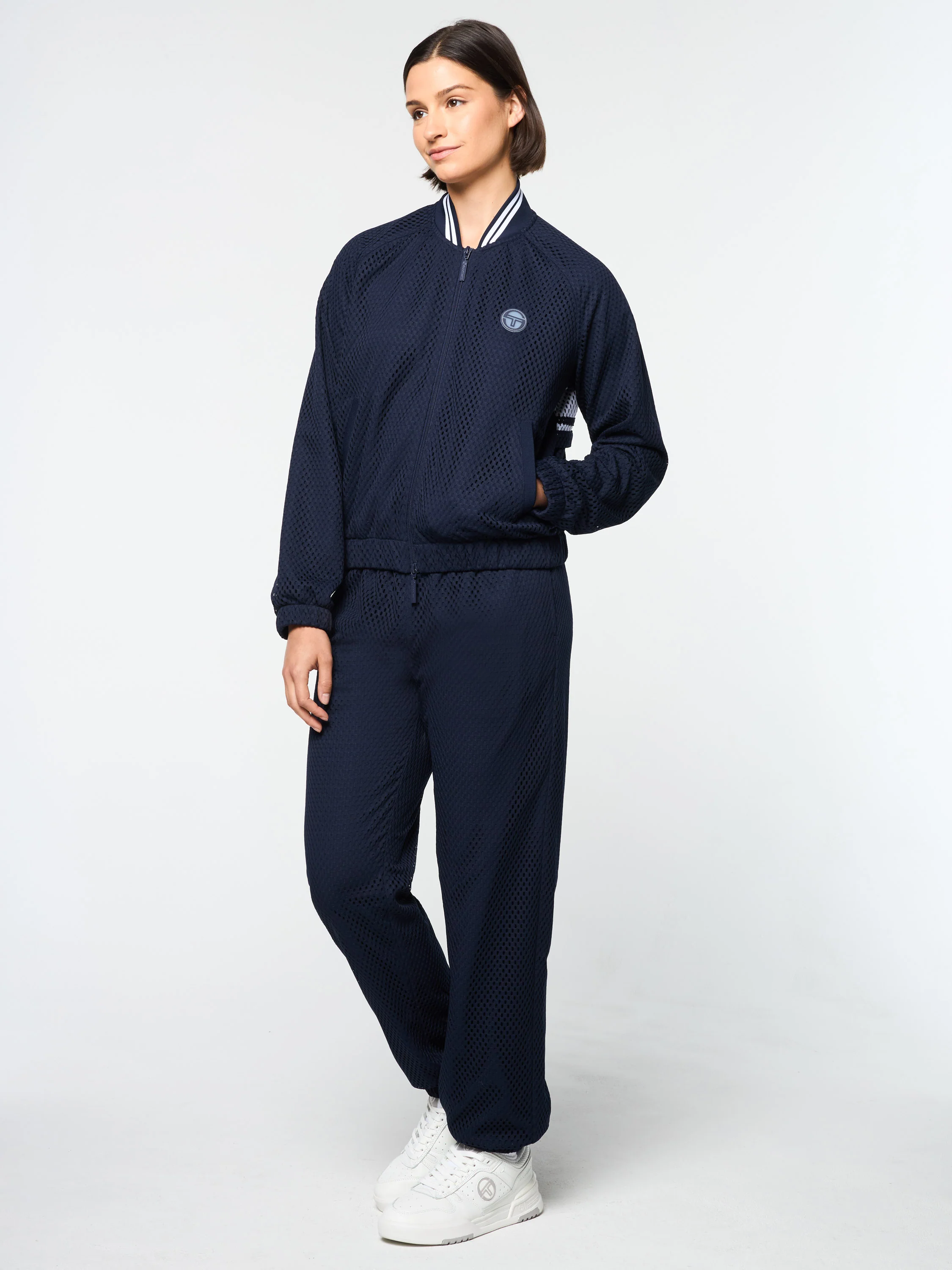 Adria Mesh Track Jacket- Maritime Blue - Image 7
