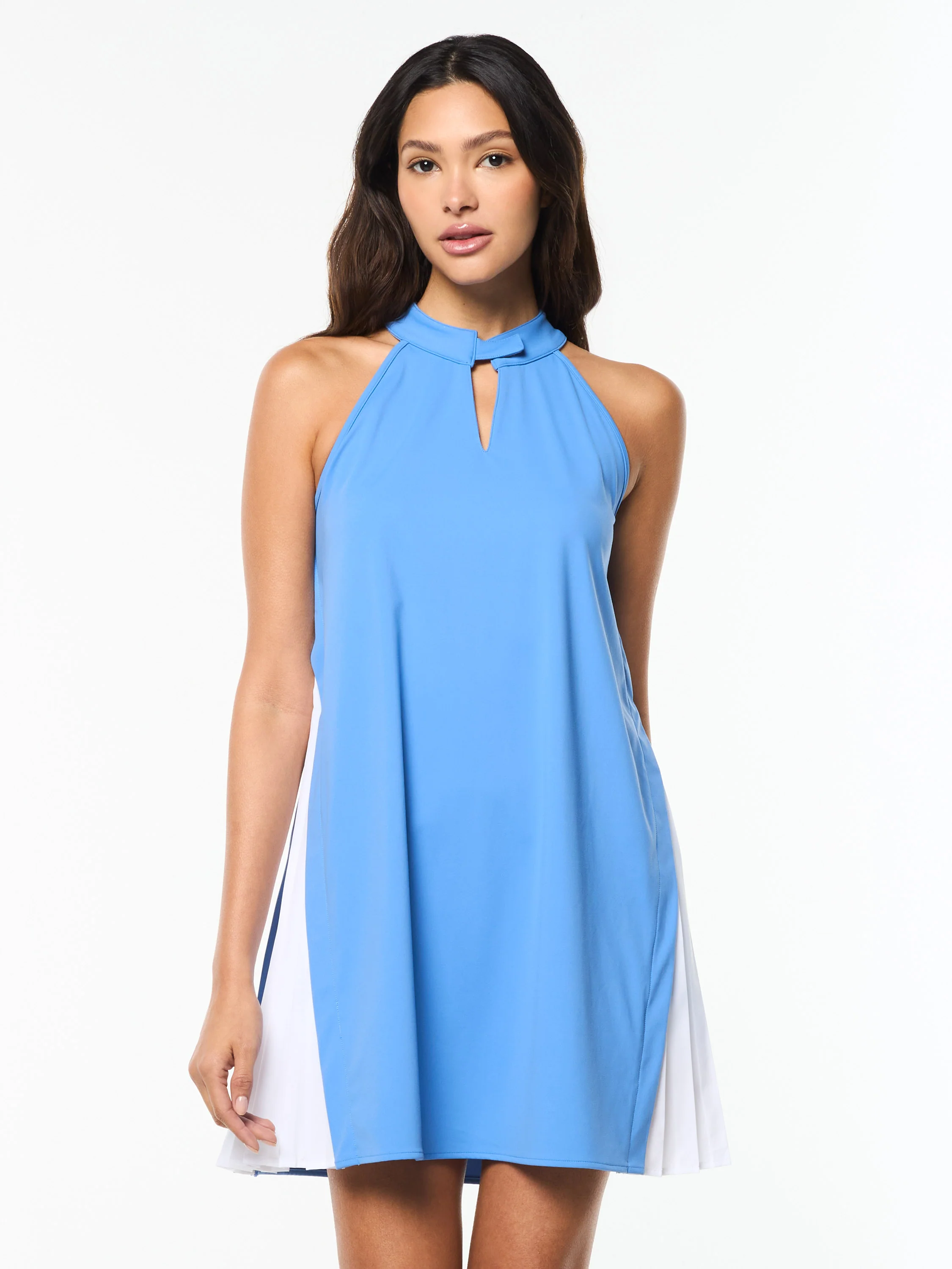 Agata Halter-Neck Dress- Ultramarine - Image 3