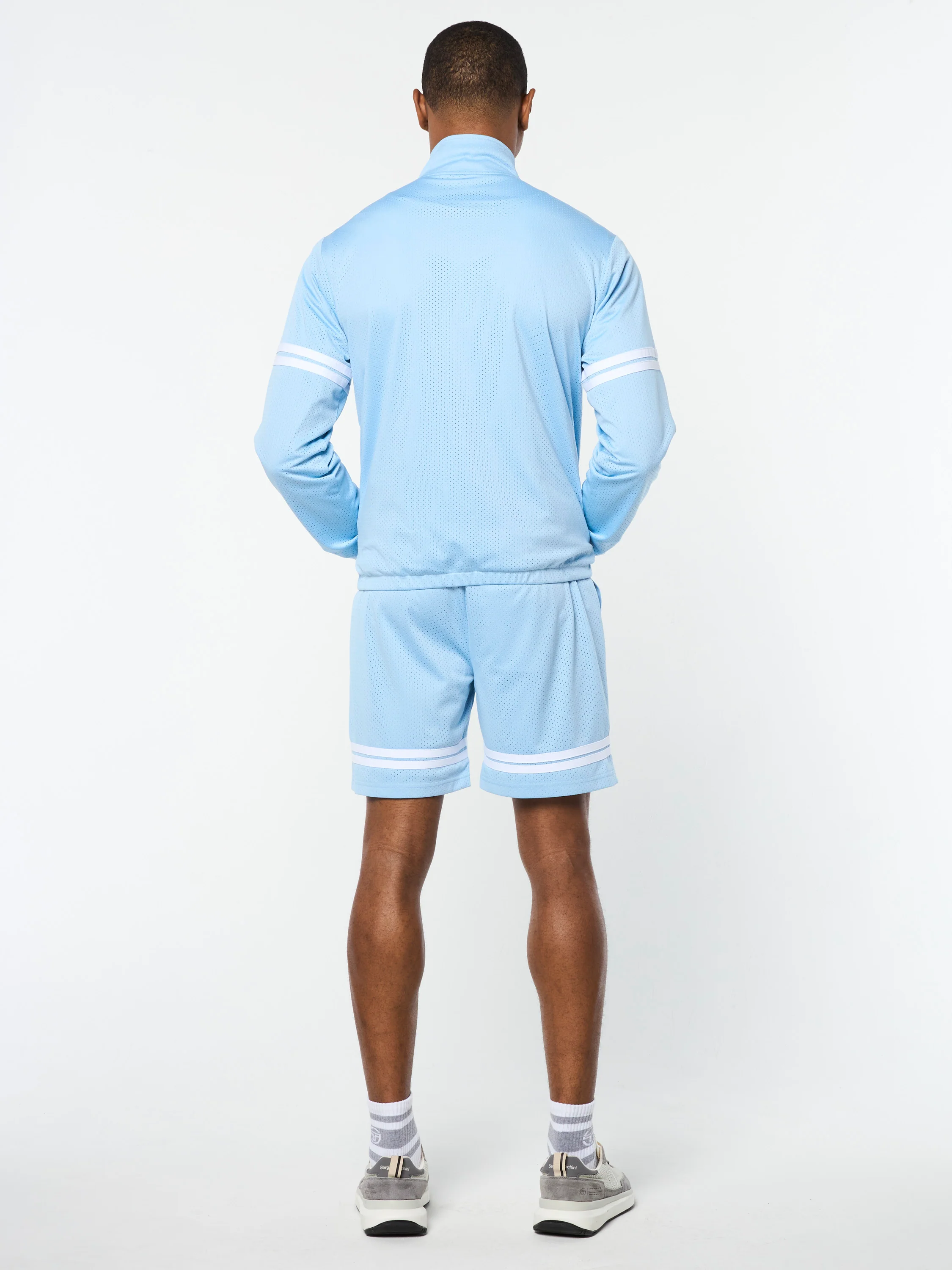 Arturo Mesh Track Jacket- Dutch Canal/ White - Image 7