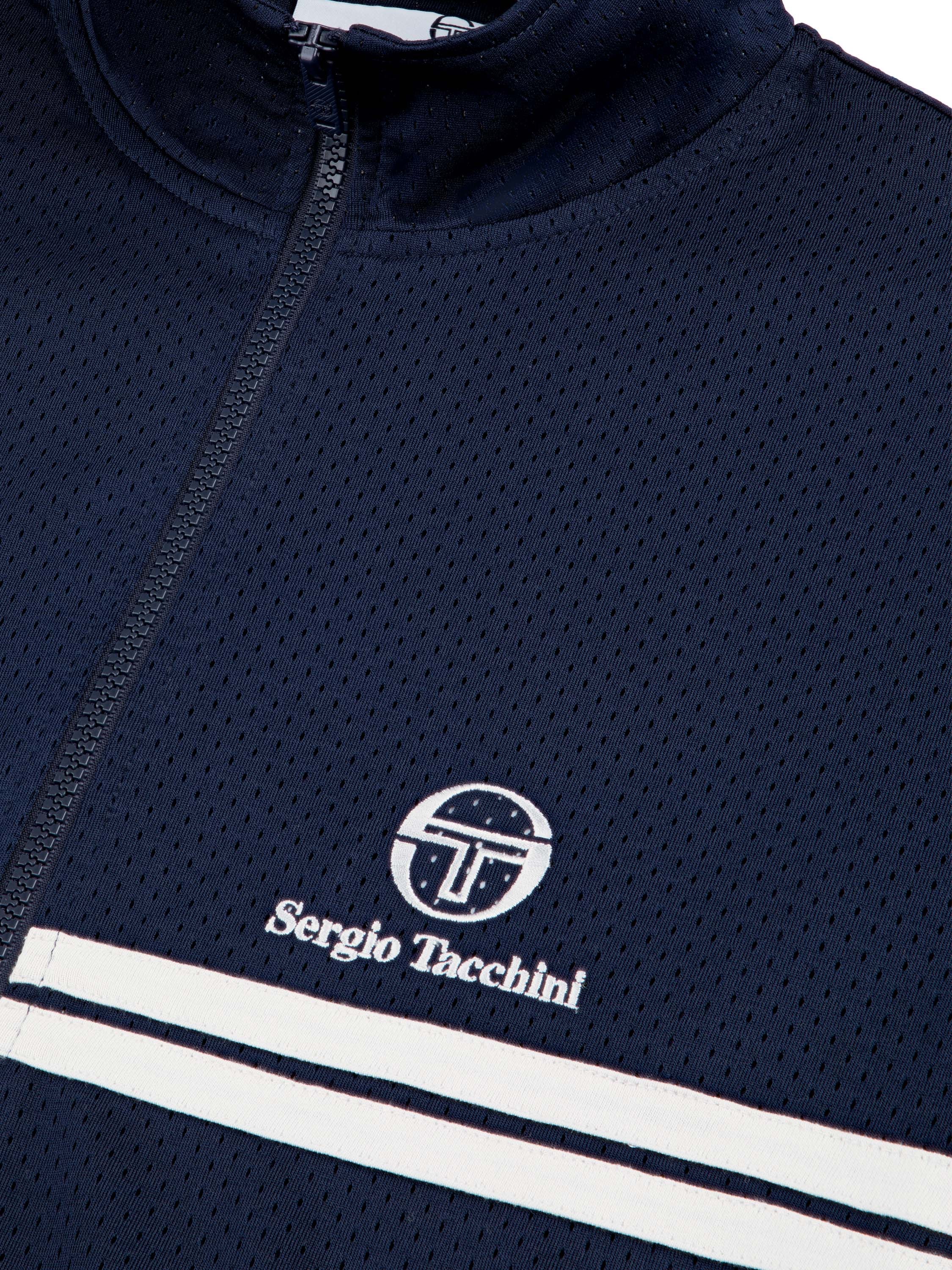 Arturo Mesh Track Jacket- Maritime Blue/ Quiet Gray - Image 3