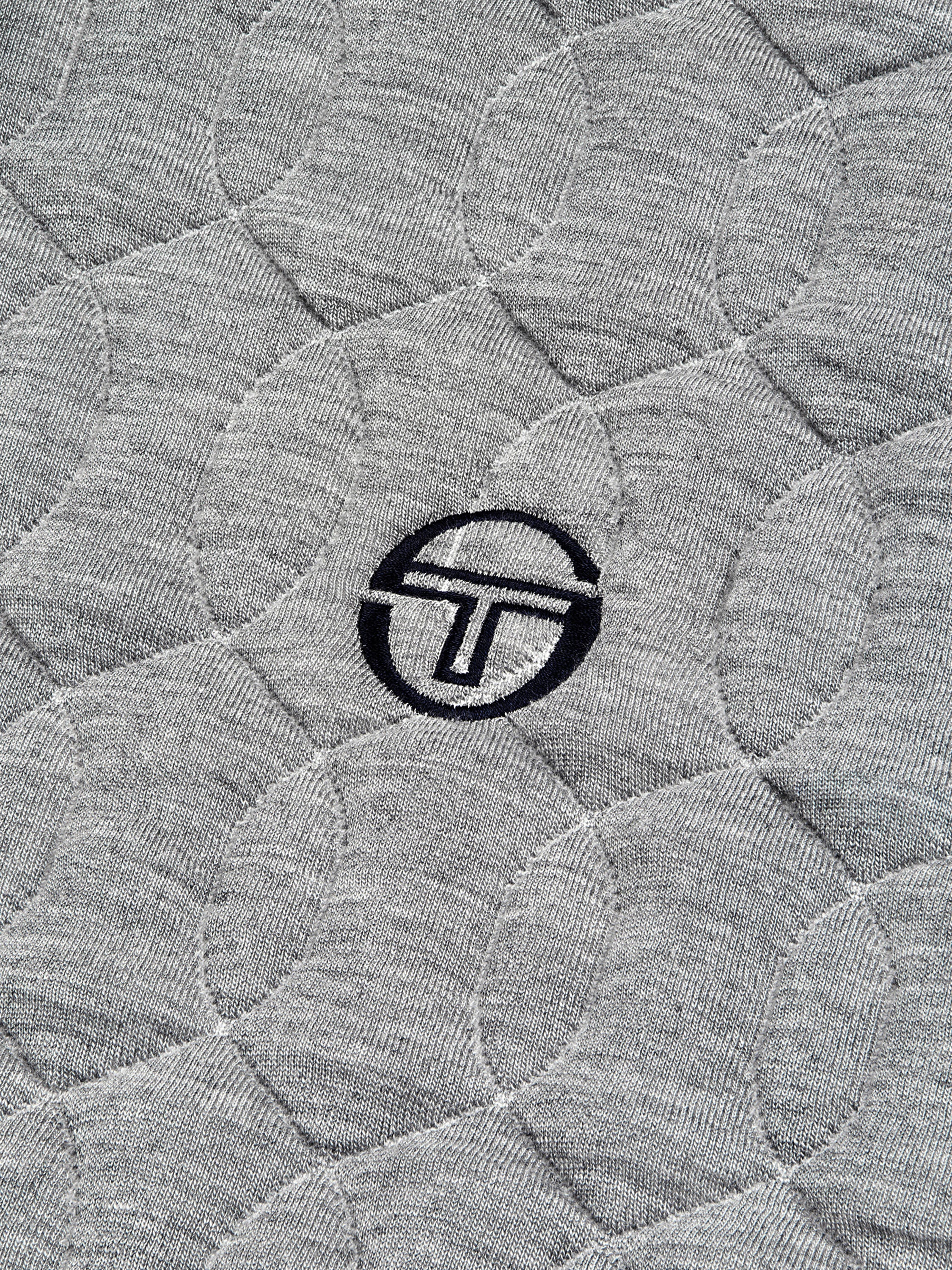 Aversa Quilted Hoodie- Light Heather Grey - Image 4