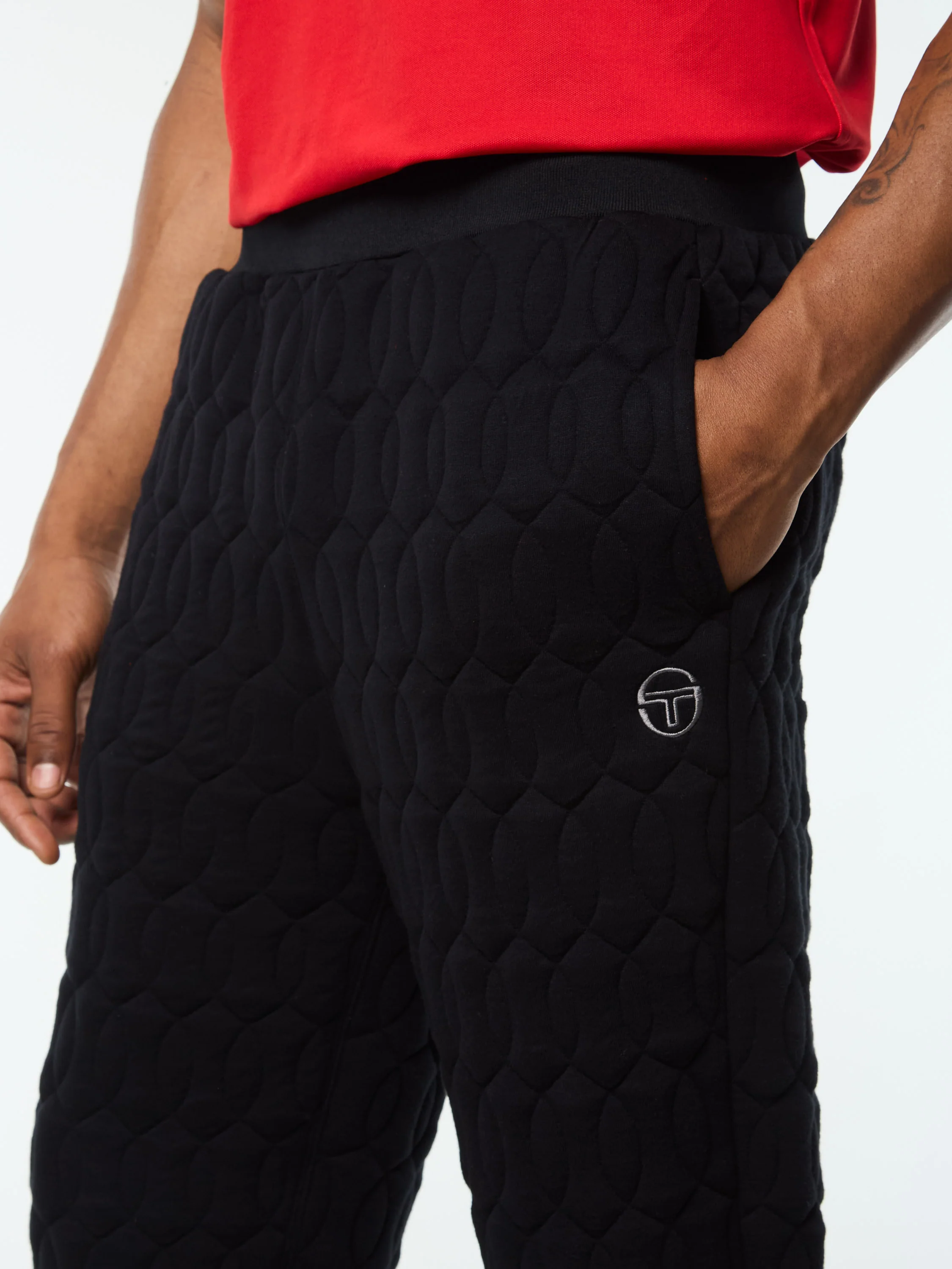 Aversa Quilted Sweatpant- Black Beauty - Image 7