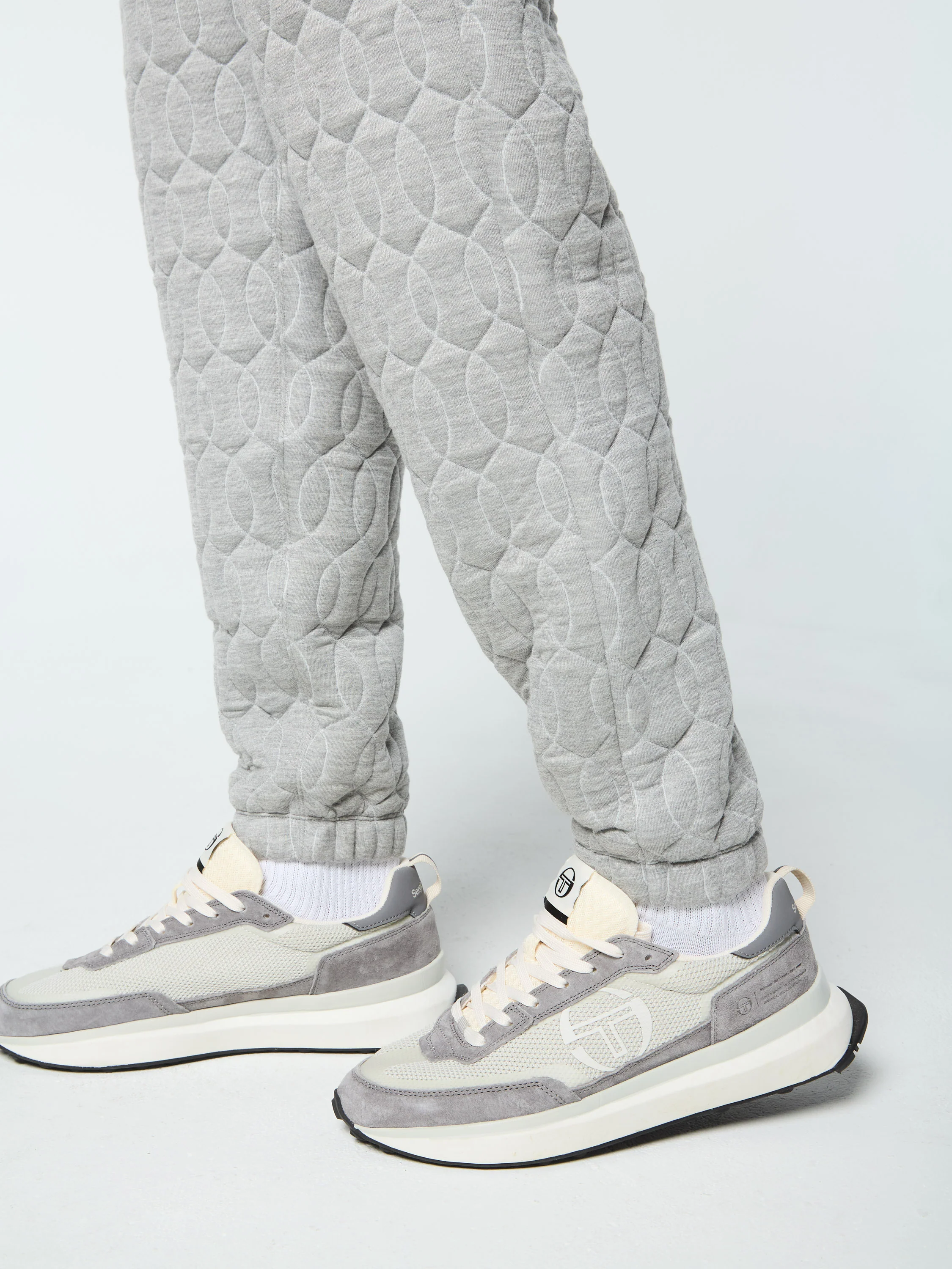 Aversa Quilted Sweatpant- Light Heather Grey - Image 10