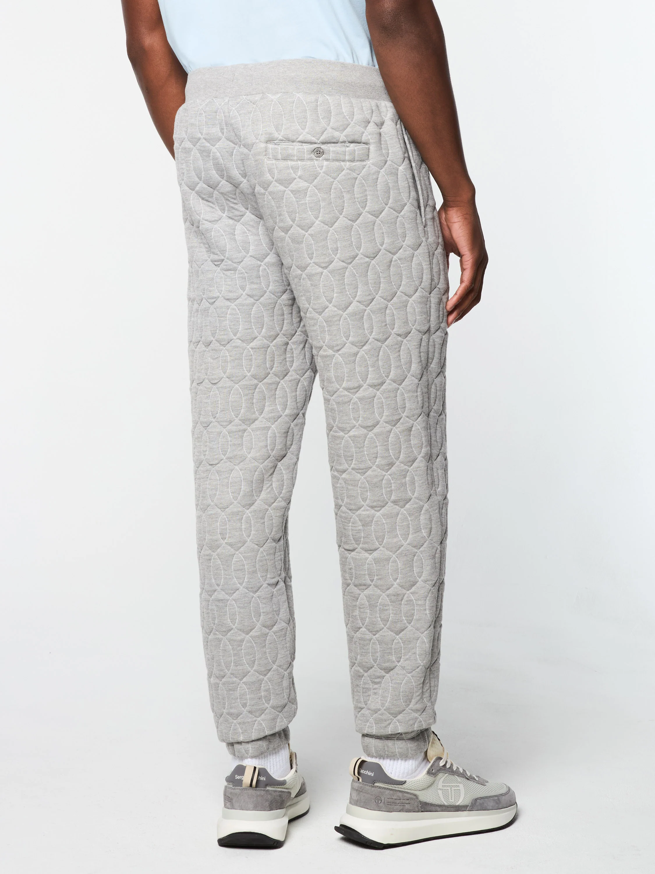 Aversa Quilted Sweatpant- Light Heather Grey - Image 6