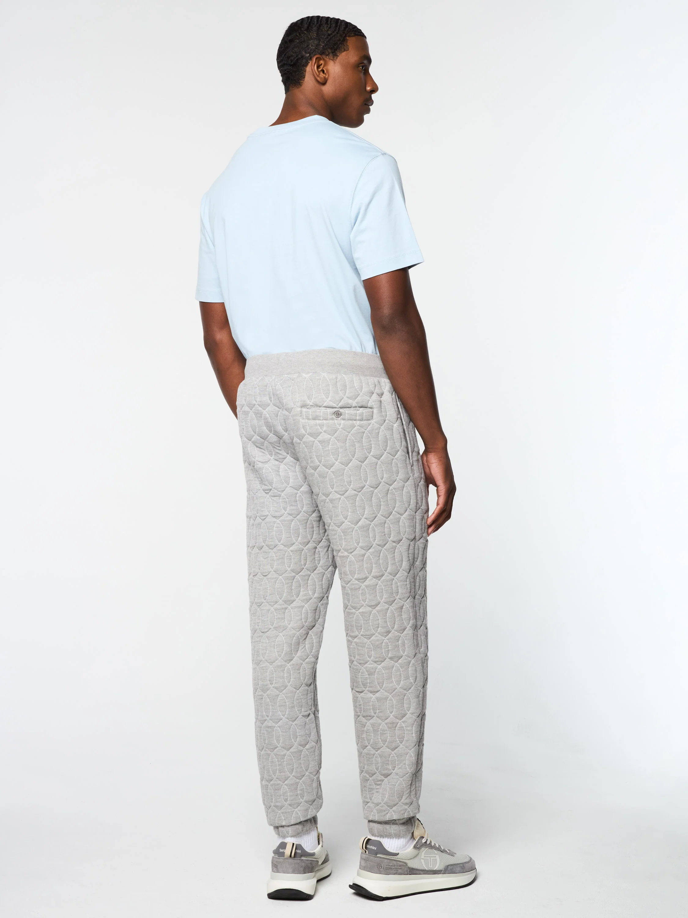 Aversa Quilted Sweatpant- Light Heather Grey - Image 7