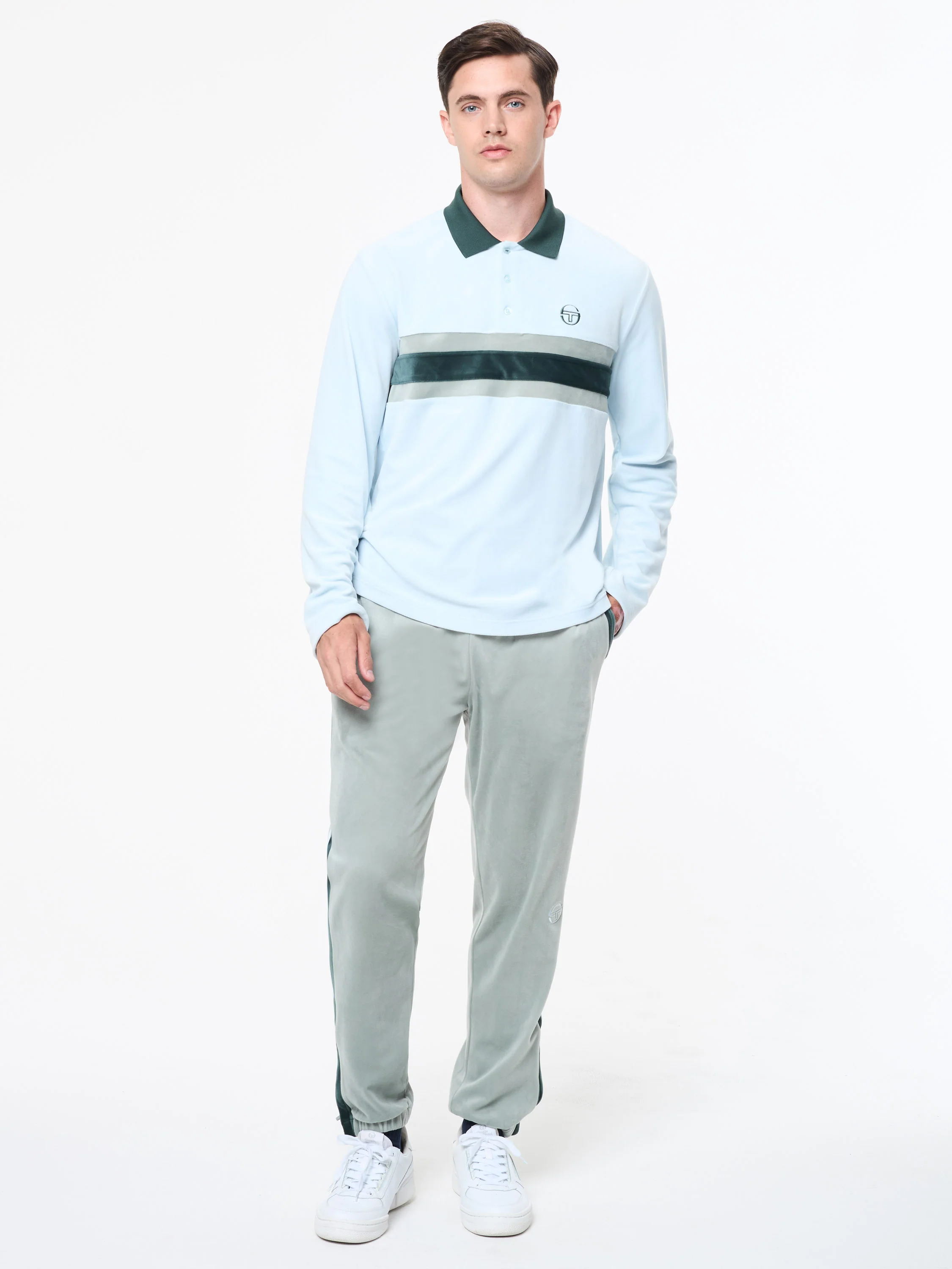 Banda Velour Polo- Baby Blue - Image 3