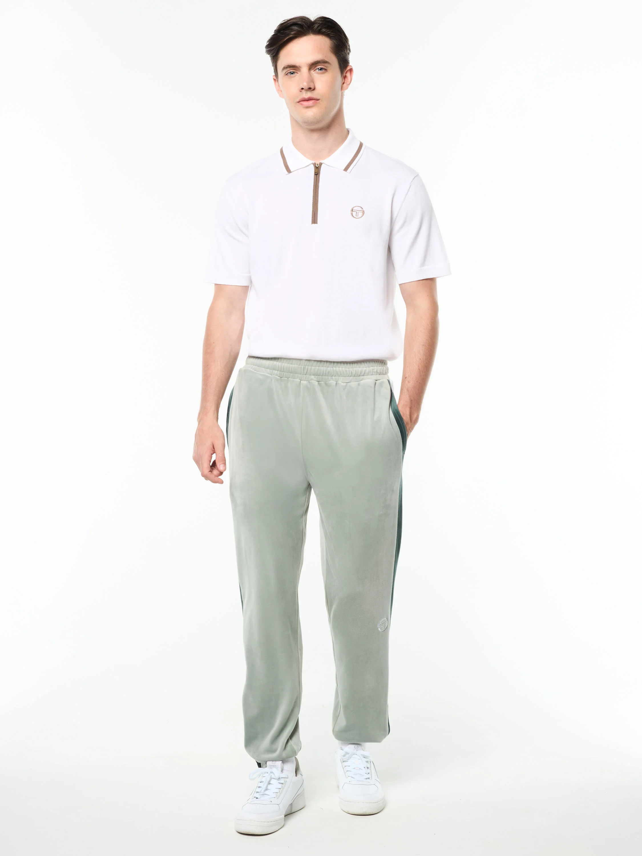 Banda Velour Track Pant- Slate Gray - Image 3