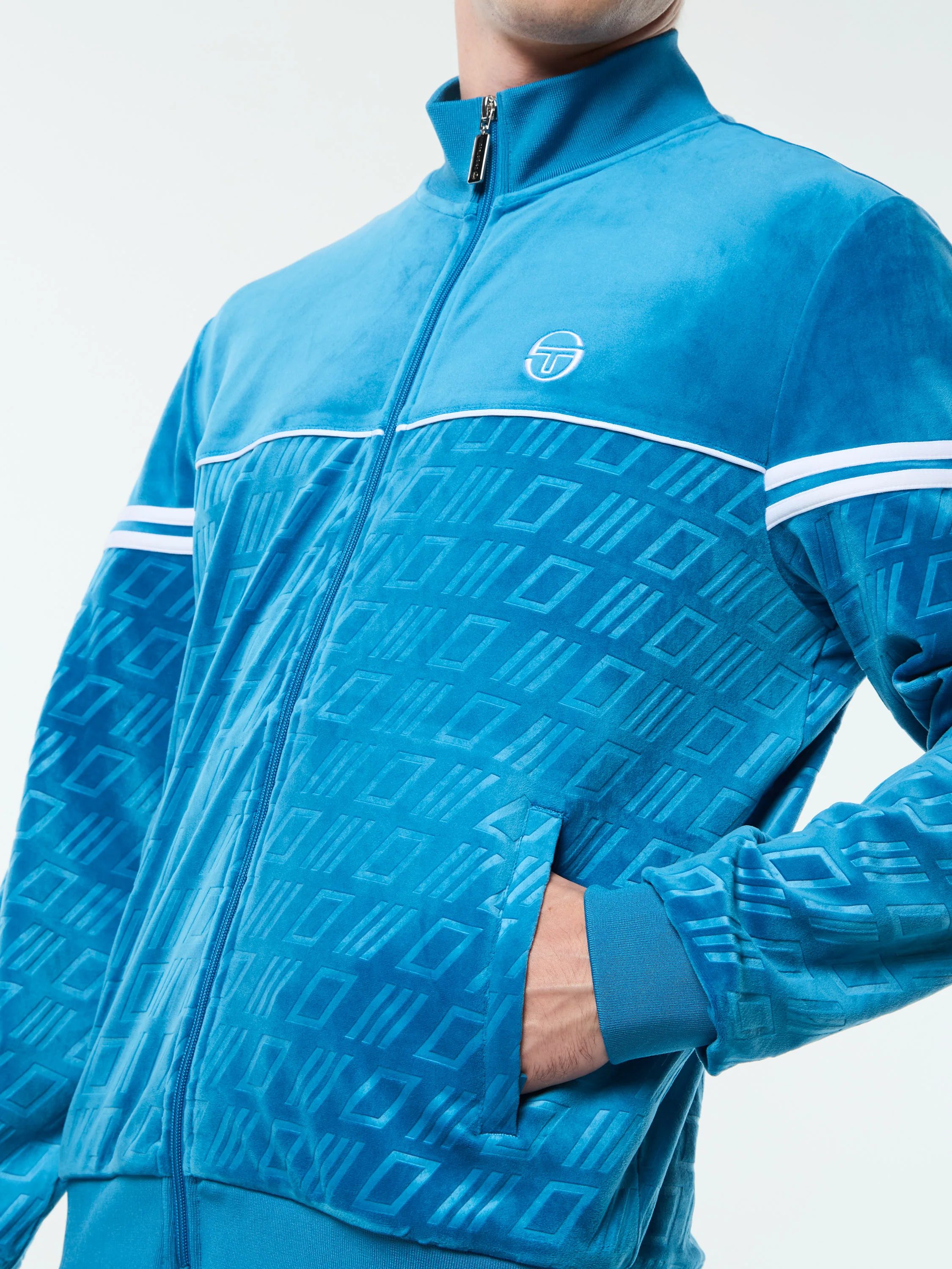 Bandiera Track Jacket- Mykonos Blue - Image 7