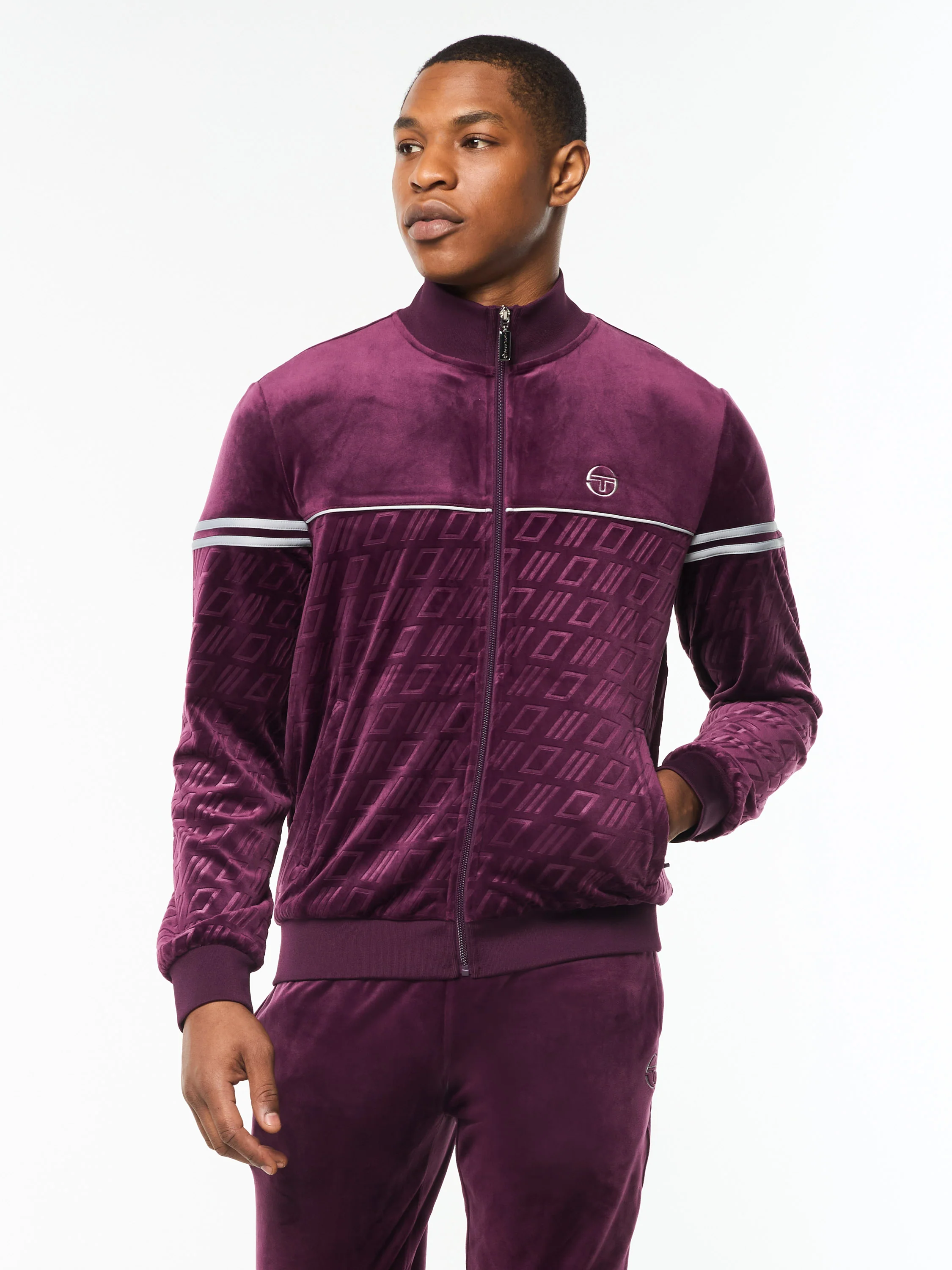 Bandiera Track Jacket- Potent Purple