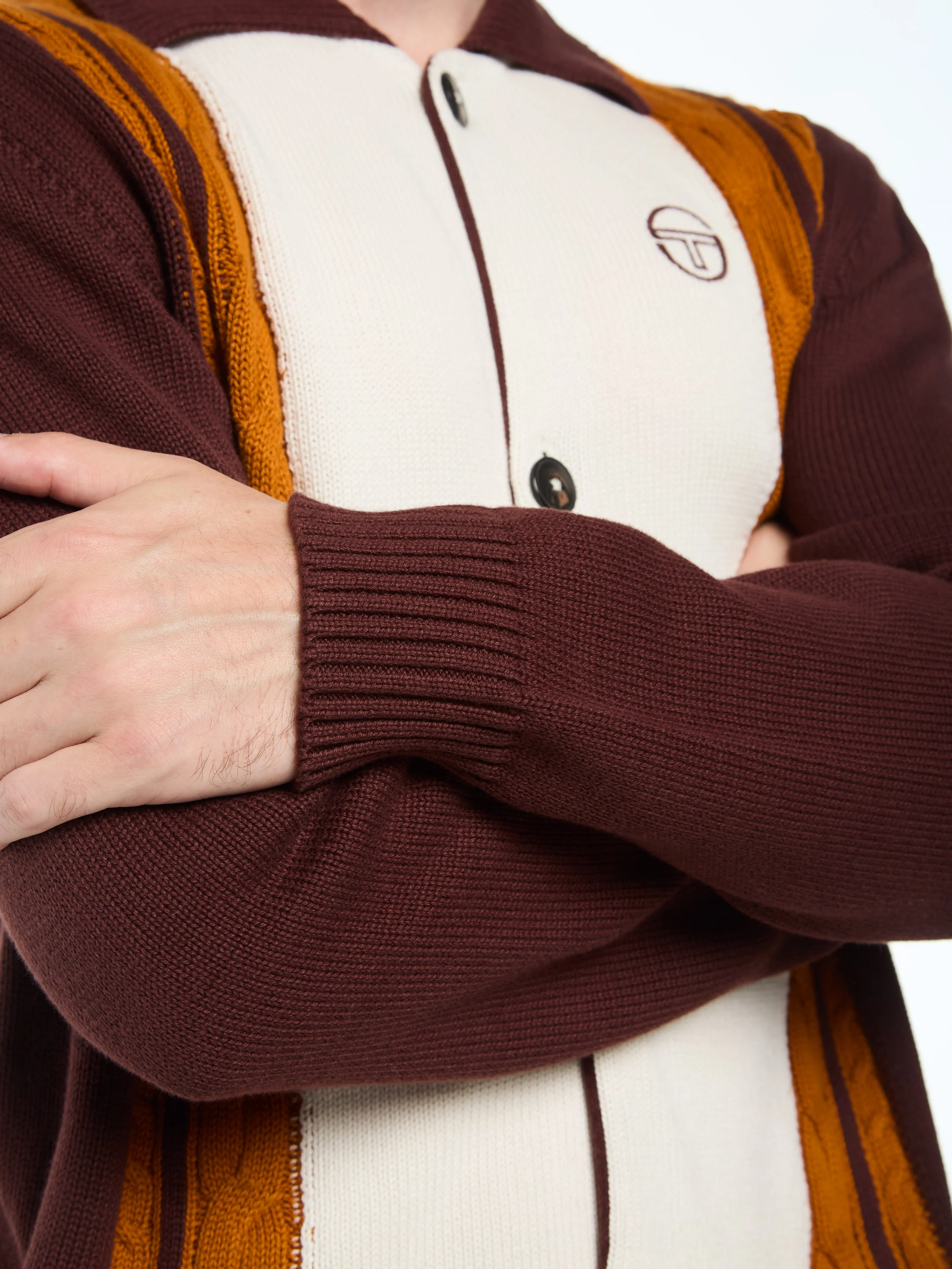 Bruni Knit Cardigan- Bitter Chocolate - Image 8