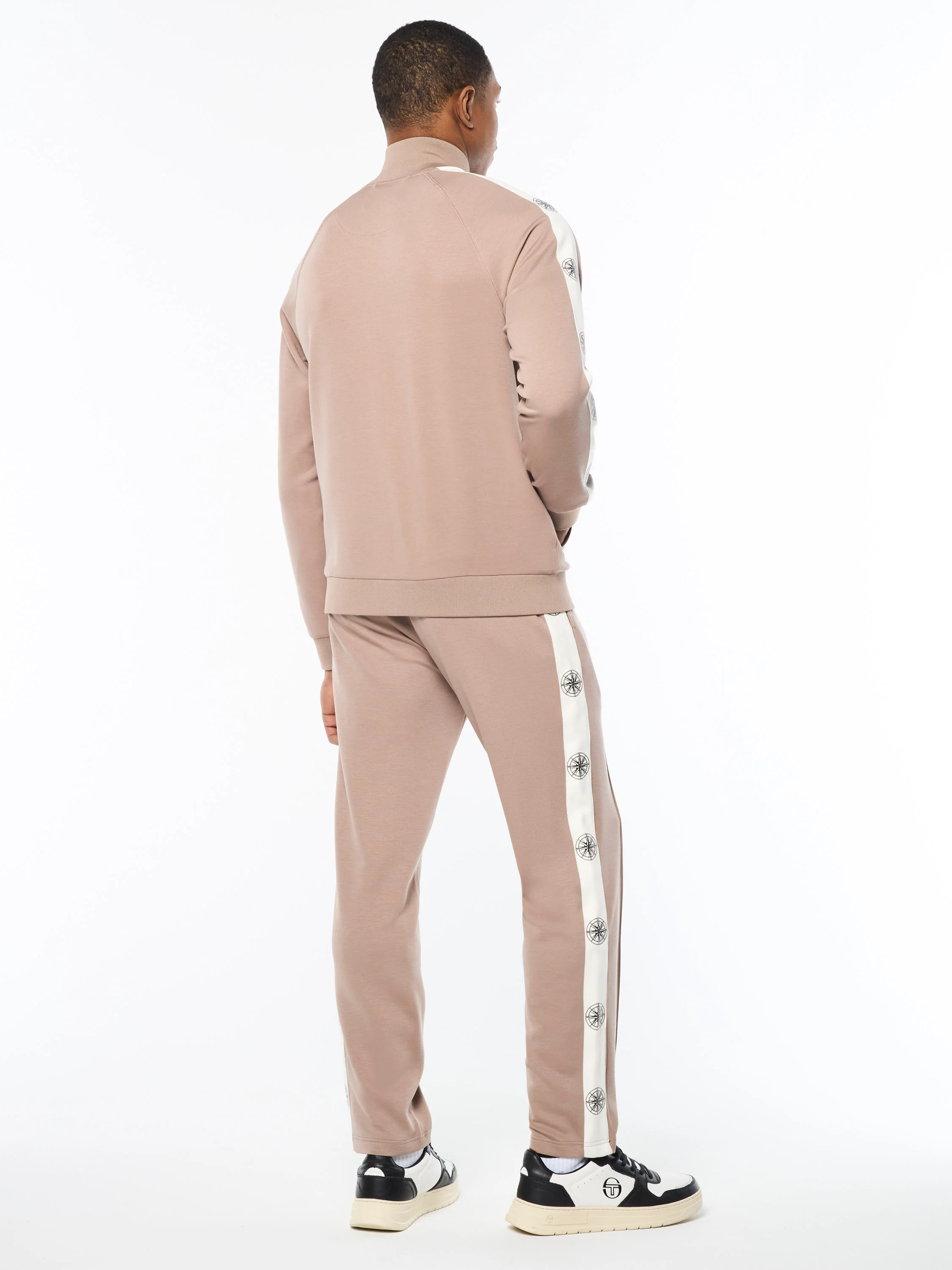 Bussola Track Jacket- Taupe Grey - Image 5