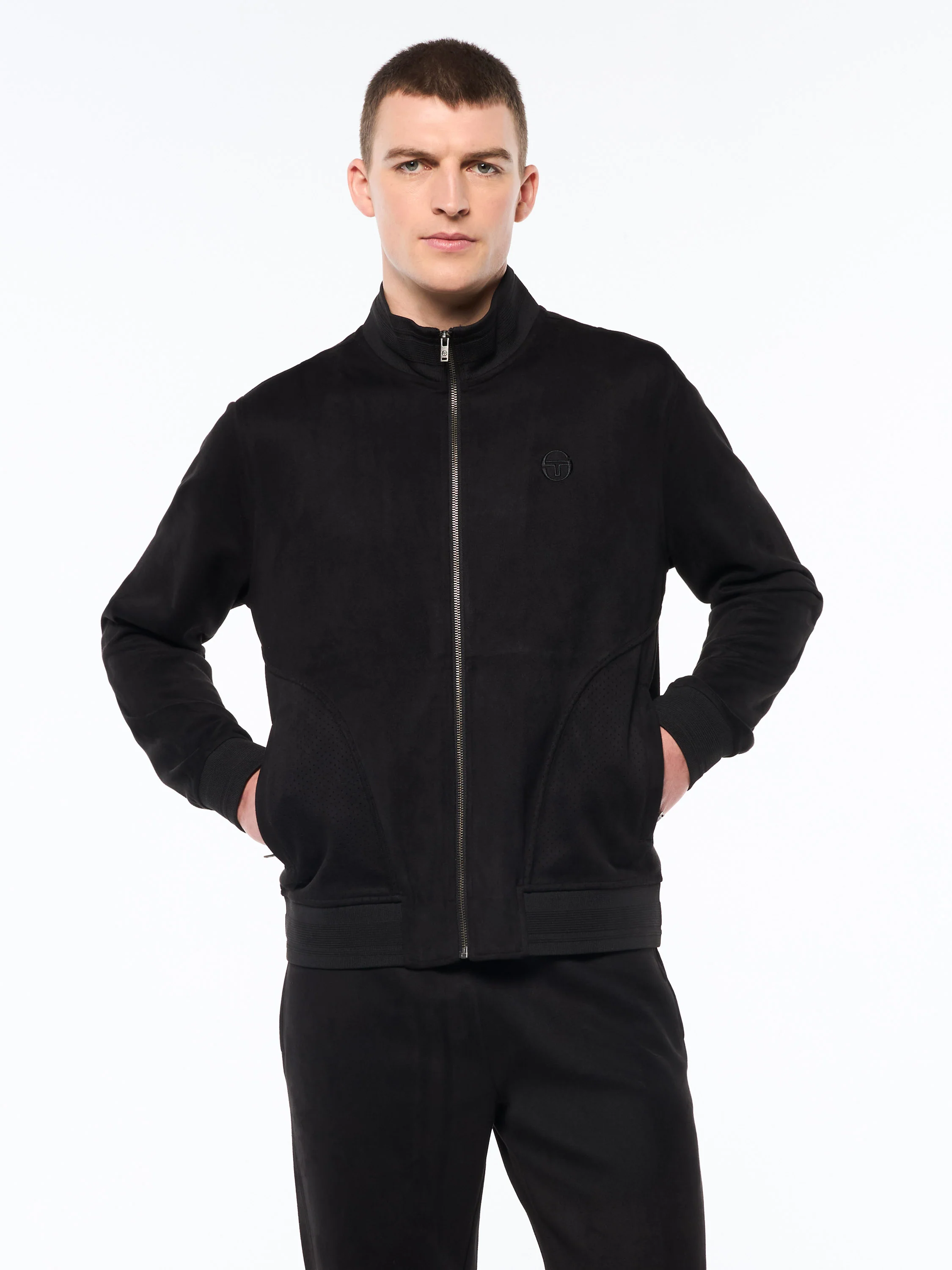 Camoscio Track Jacket- Black Beauty