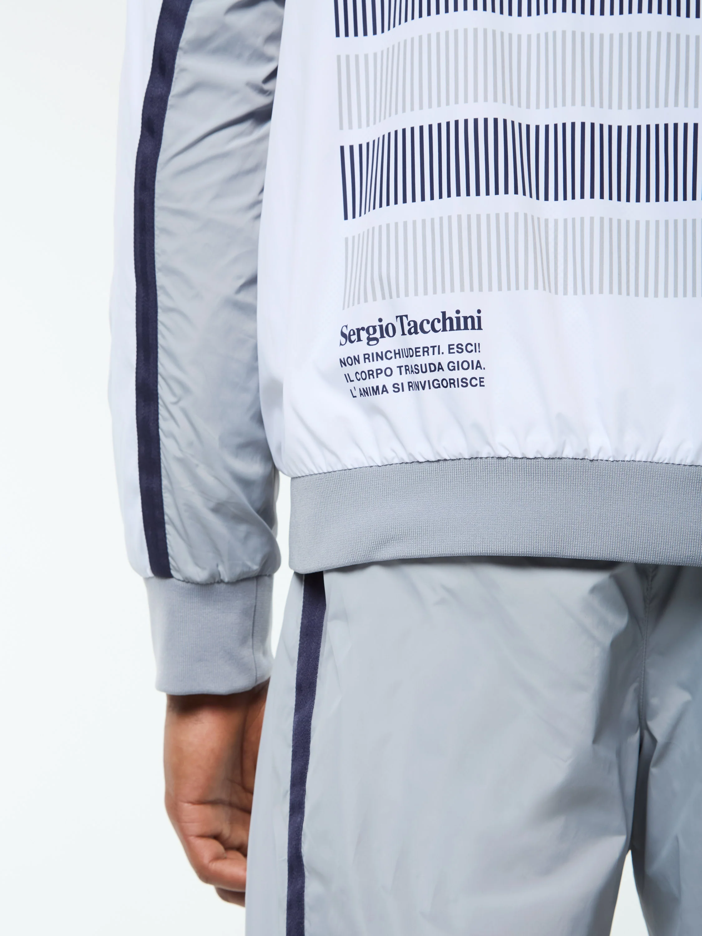 Campo Court Track Jacket- Quiet Grey - Image 5