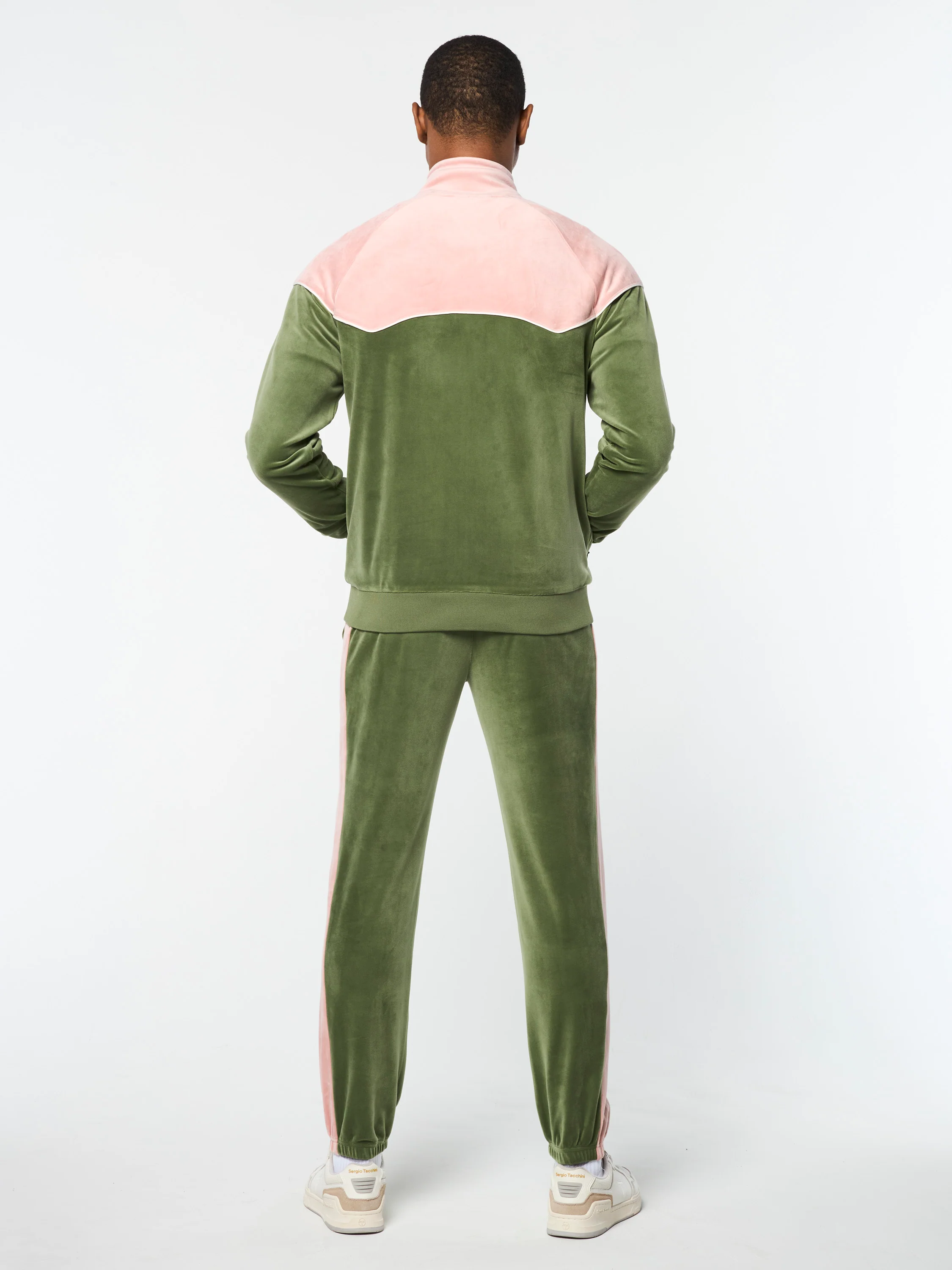 Cielo Velour Track Jacket- Bronze Green - Image 5