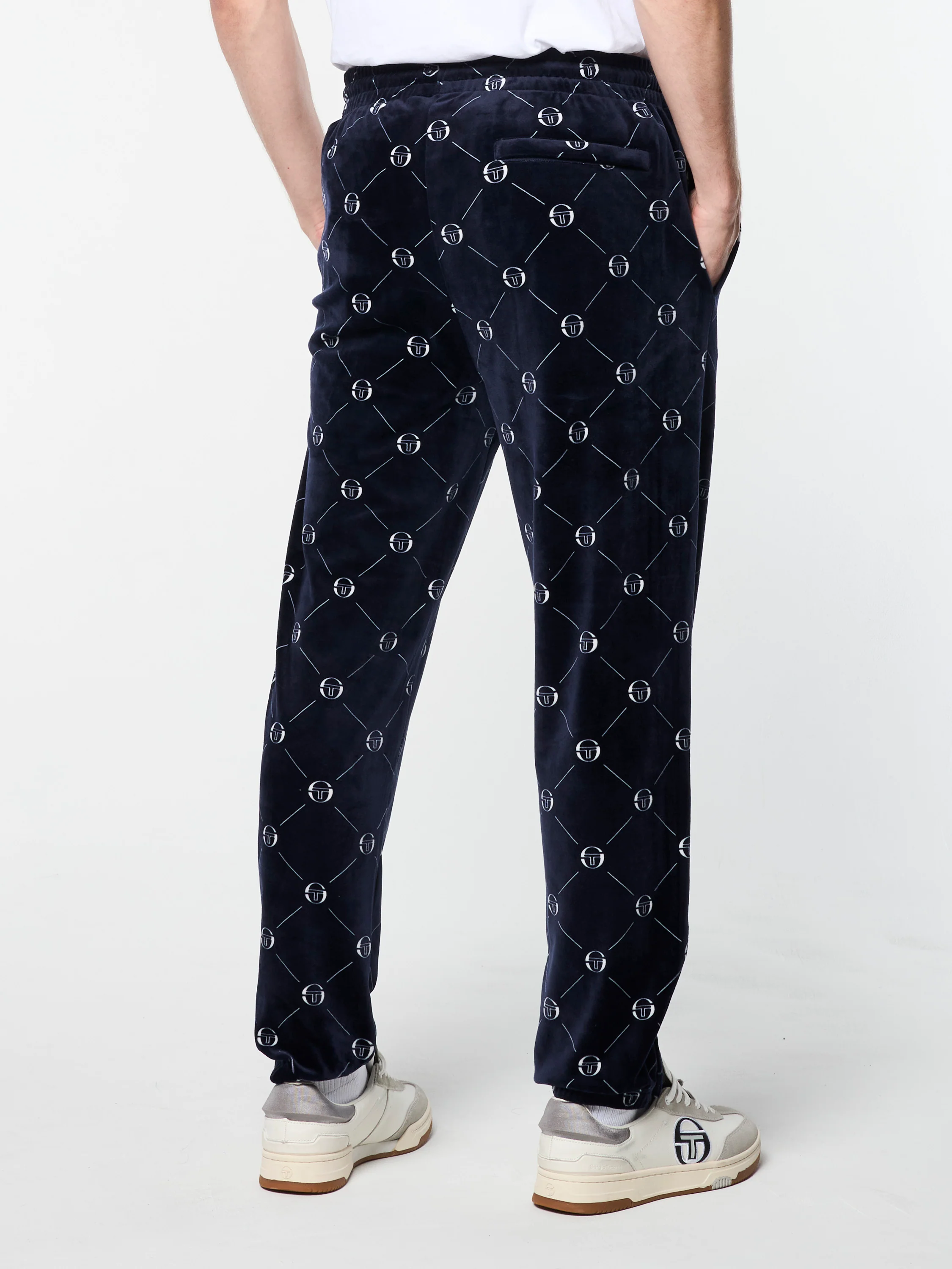 Cosimo Velour Track Pant- Maritime Blue - Image 6
