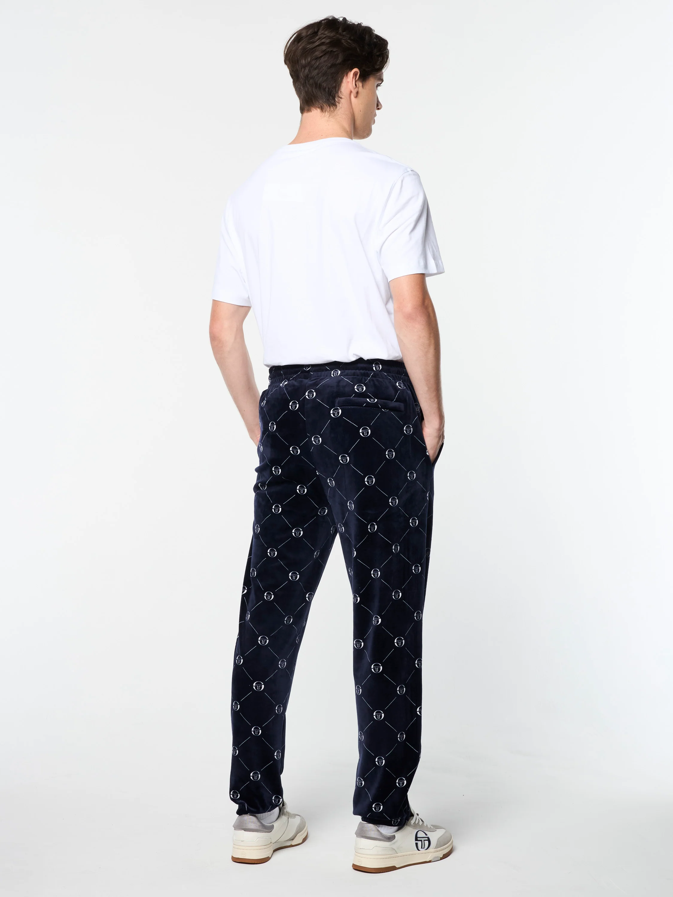 Cosimo Velour Track Pant- Maritime Blue - Image 7