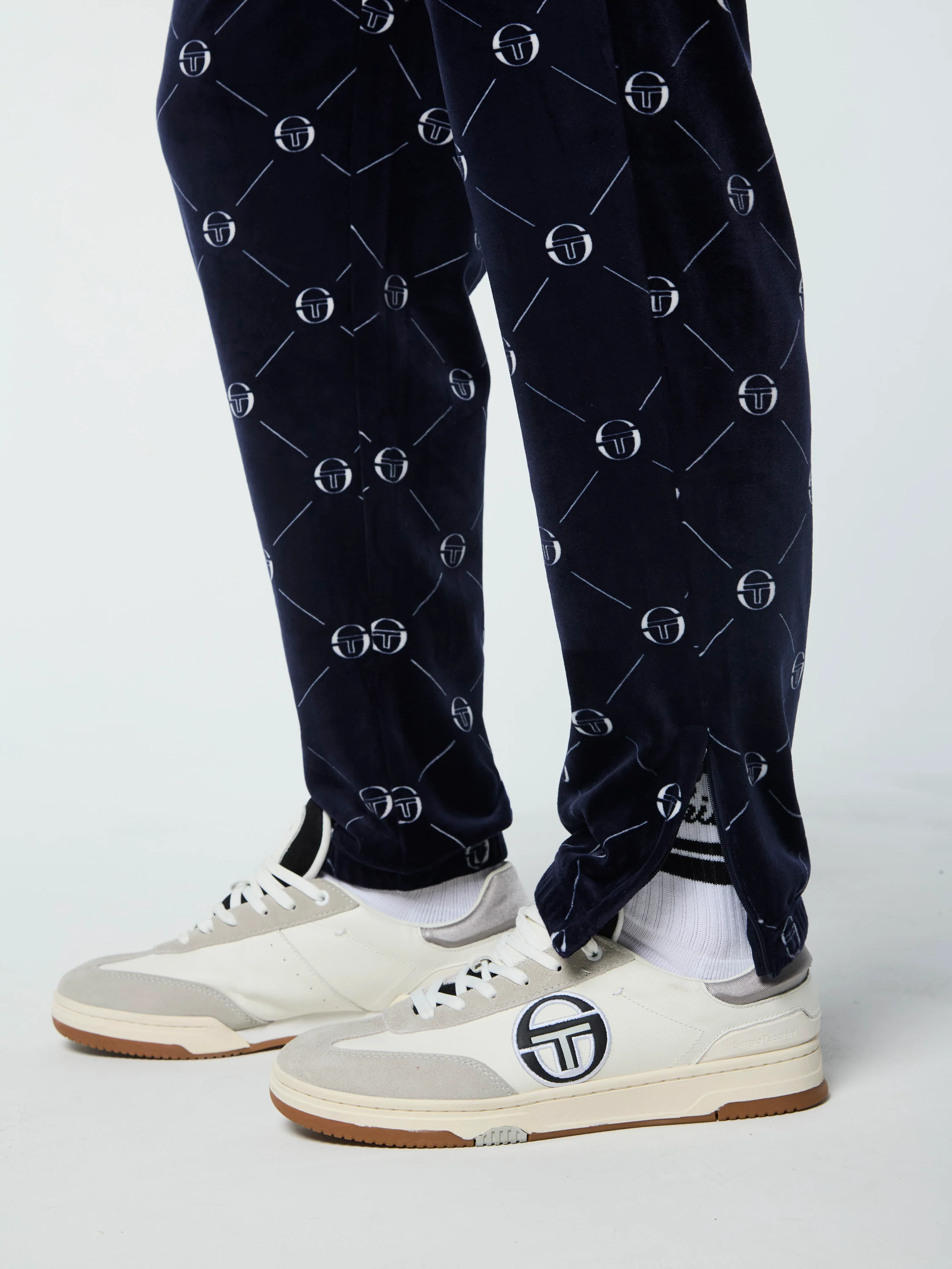 Cosimo Velour Track Pant- Maritime Blue - Image 8