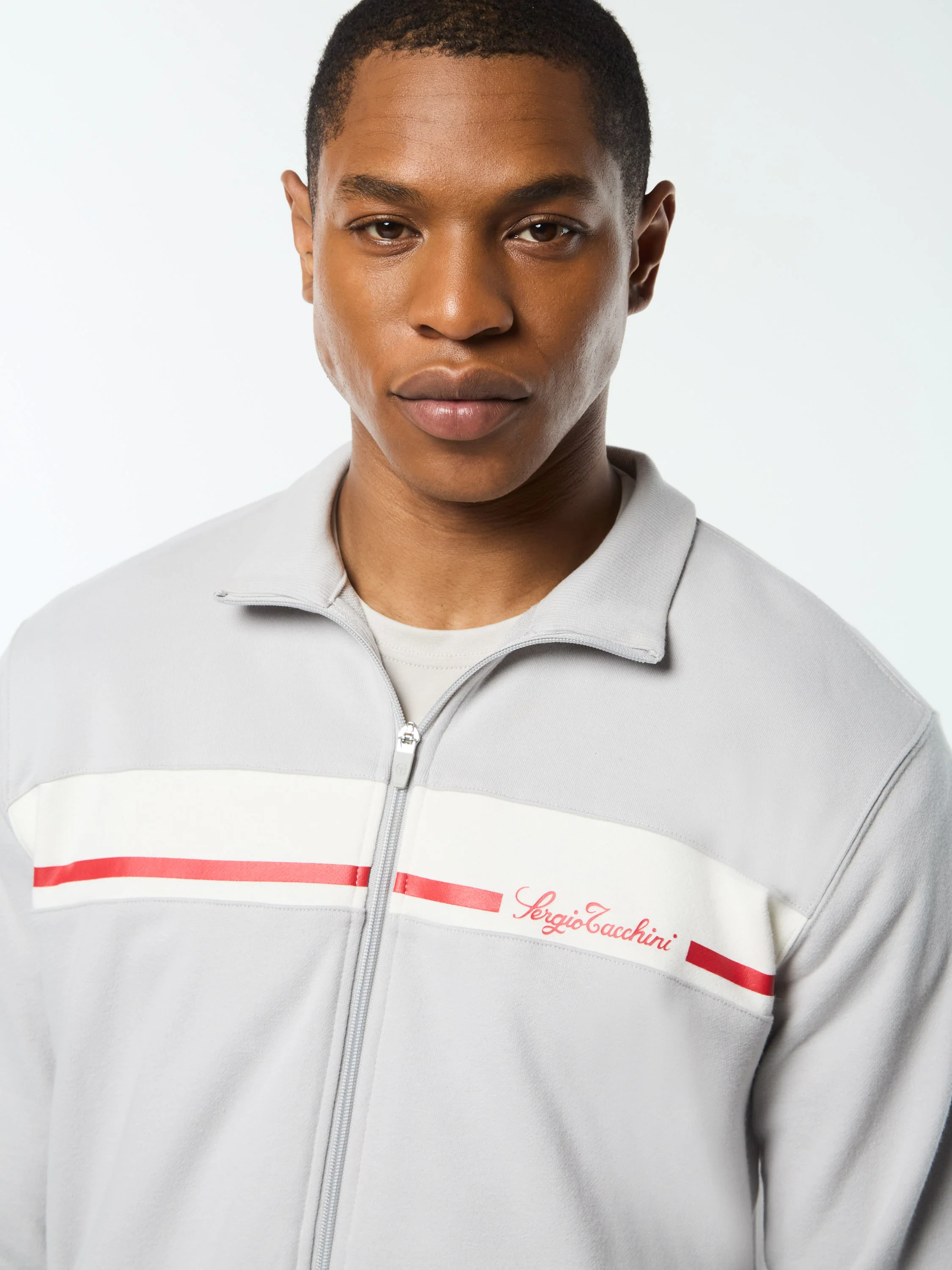 Cursivo Track Jacket- Quiet Grey - Image 8