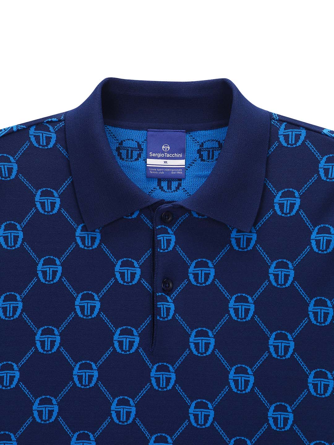 Daily Monogram Knit Polo- Navy - Image 3