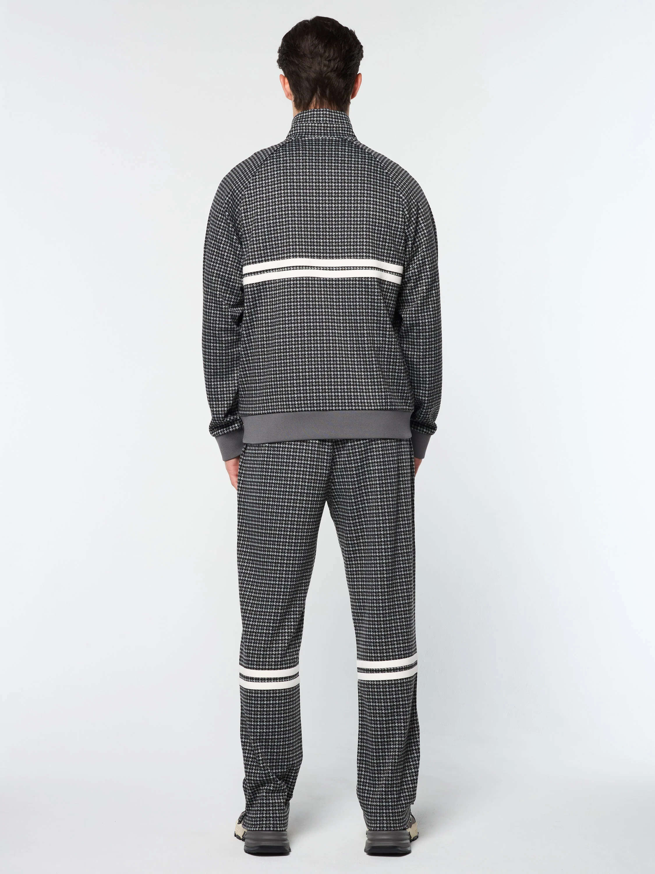 Dallas Houndstooth Track Jacket- Black Beauty - Image 7