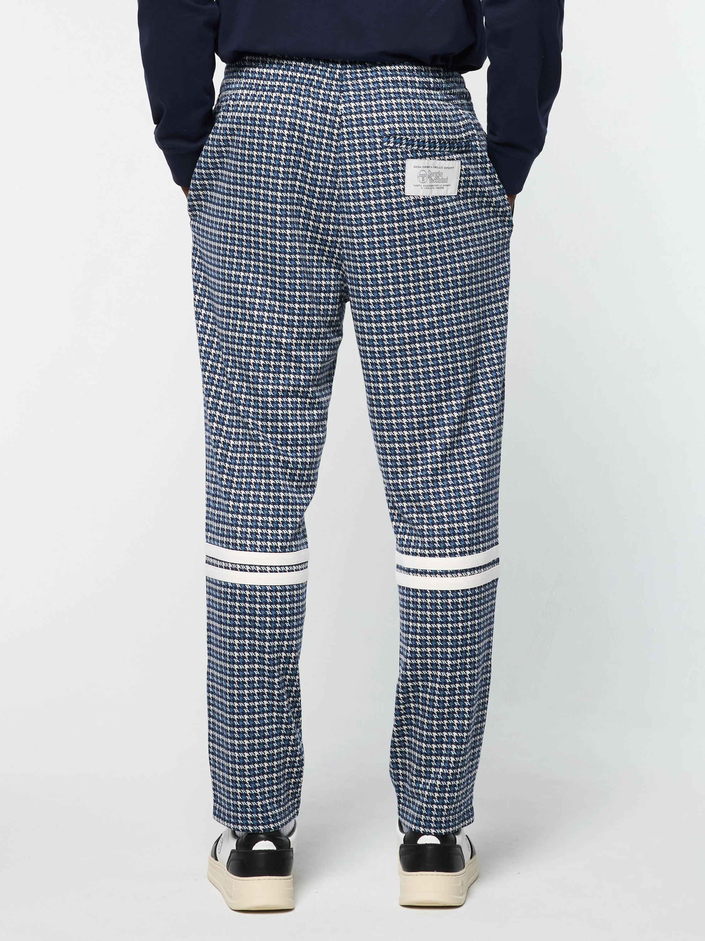 Dallas Houndstooth Track Pant- Maritime Blue - Image 4