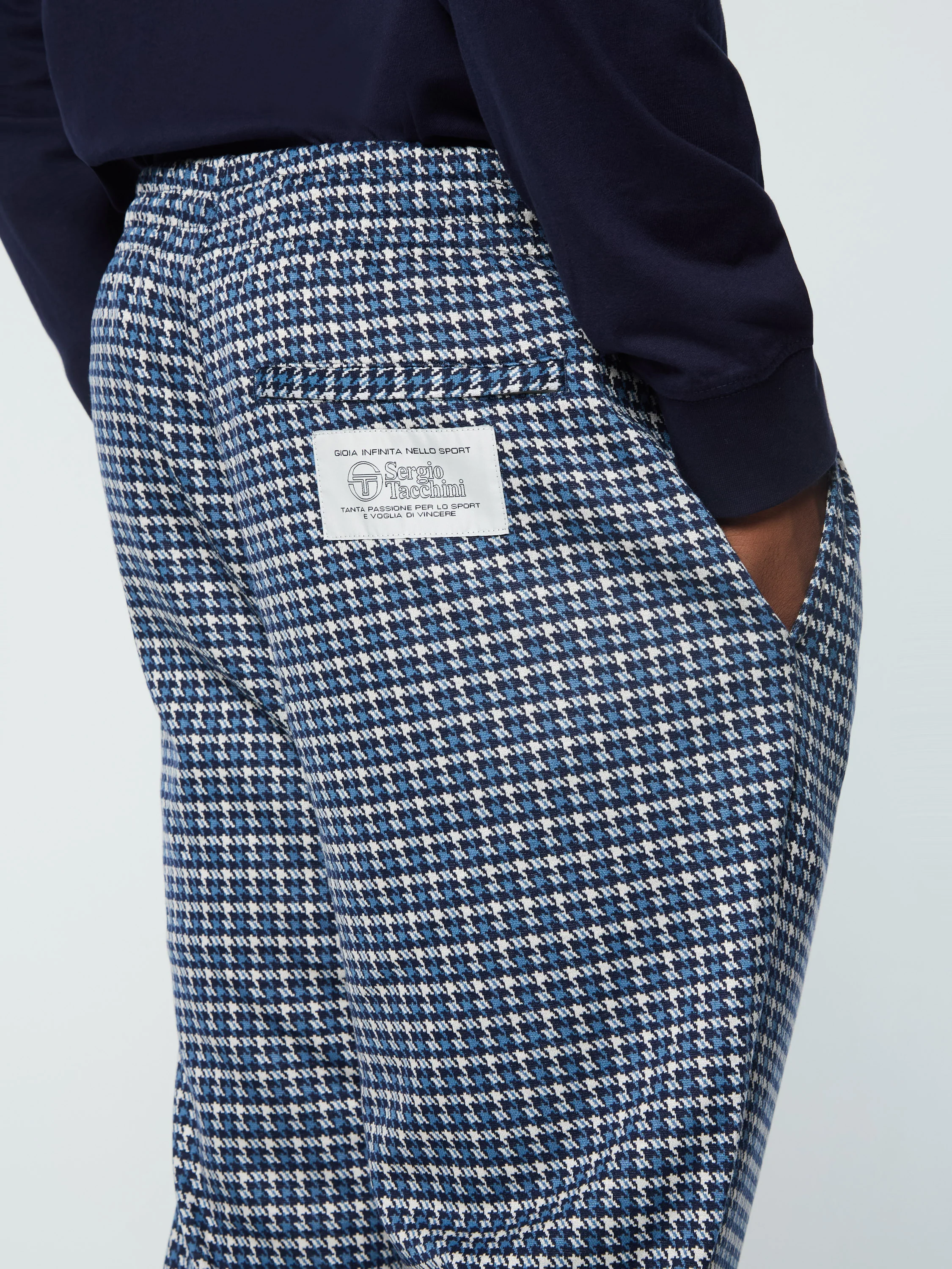 Dallas Houndstooth Track Pant- Maritime Blue - Image 6