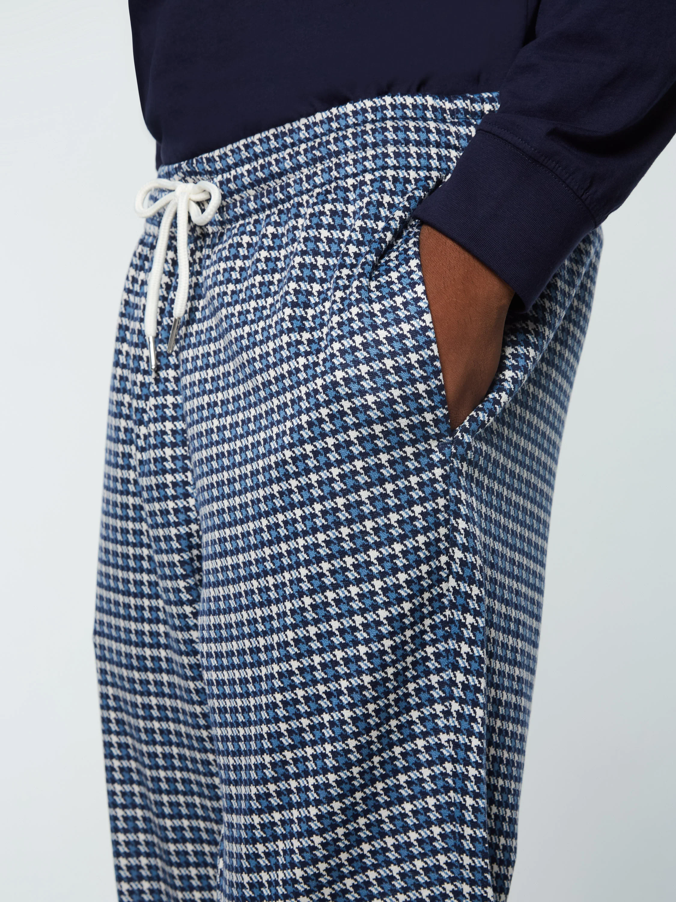 Dallas Houndstooth Track Pant- Maritime Blue - Image 7