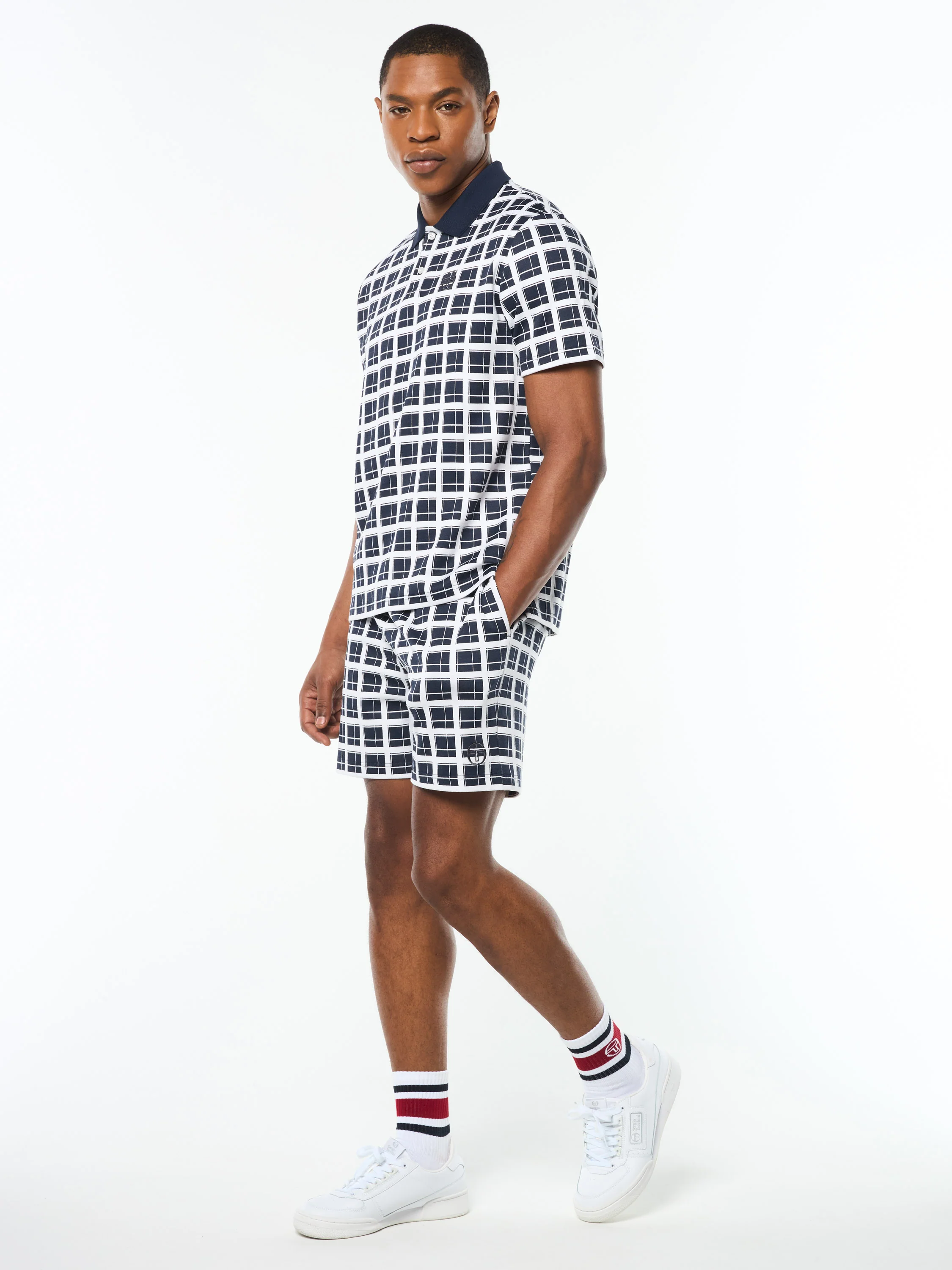 Damarindo Check Polo- Maritime Blue - Image 4