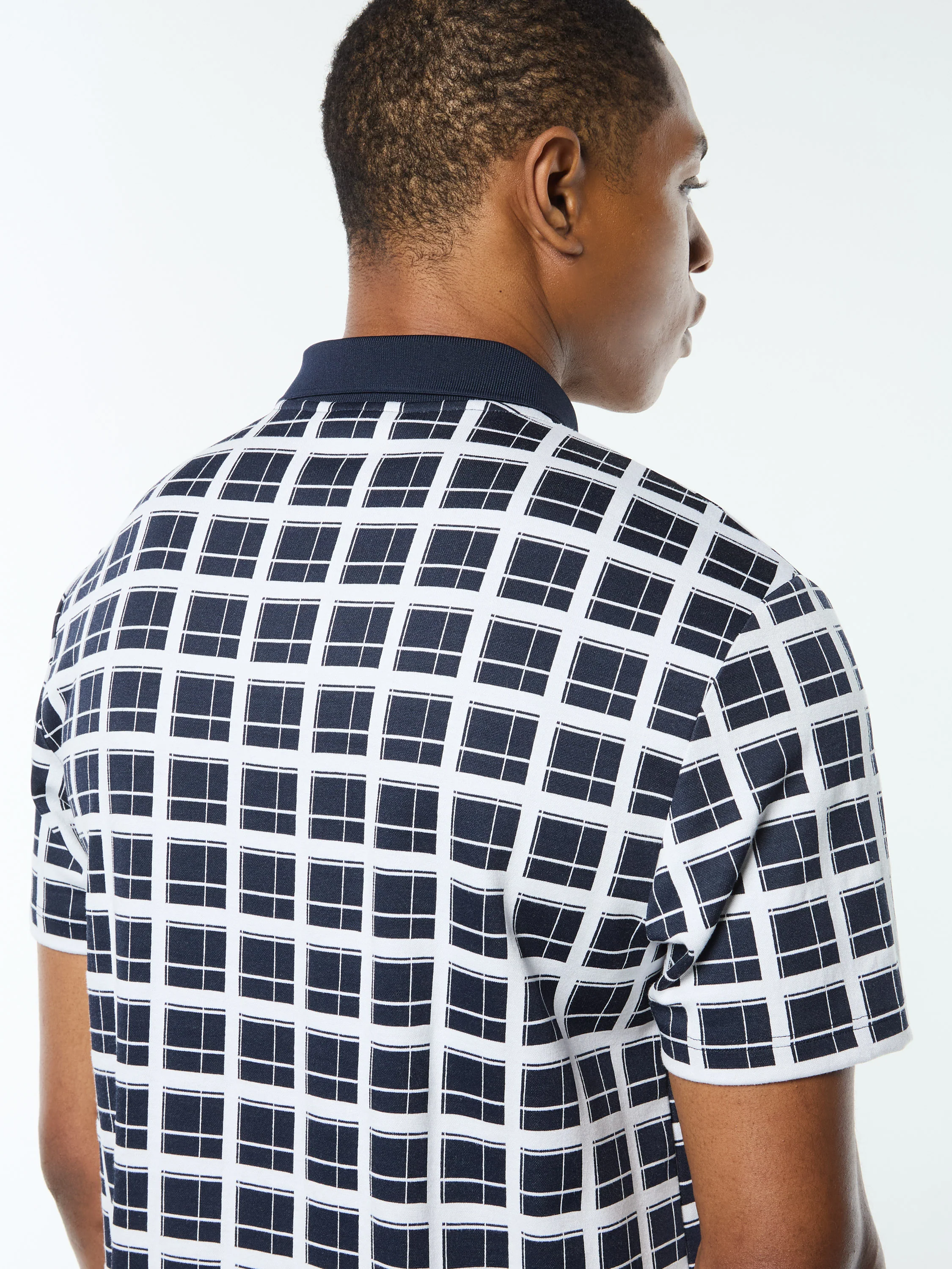 Damarindo Check Polo- Maritime Blue - Image 6