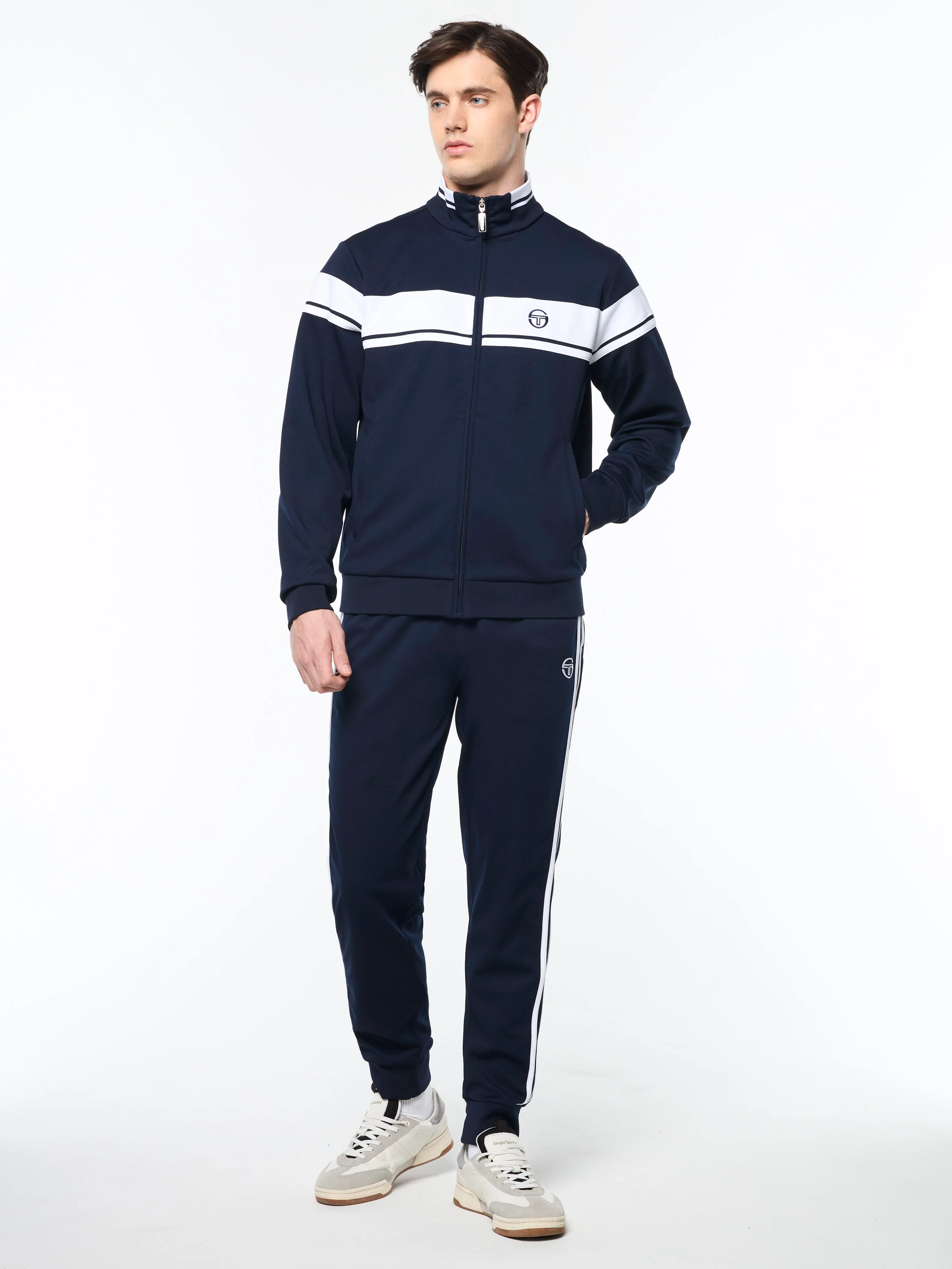 Damarindo Track Jacket Archivio- Maritime Blue/ White - Image 3