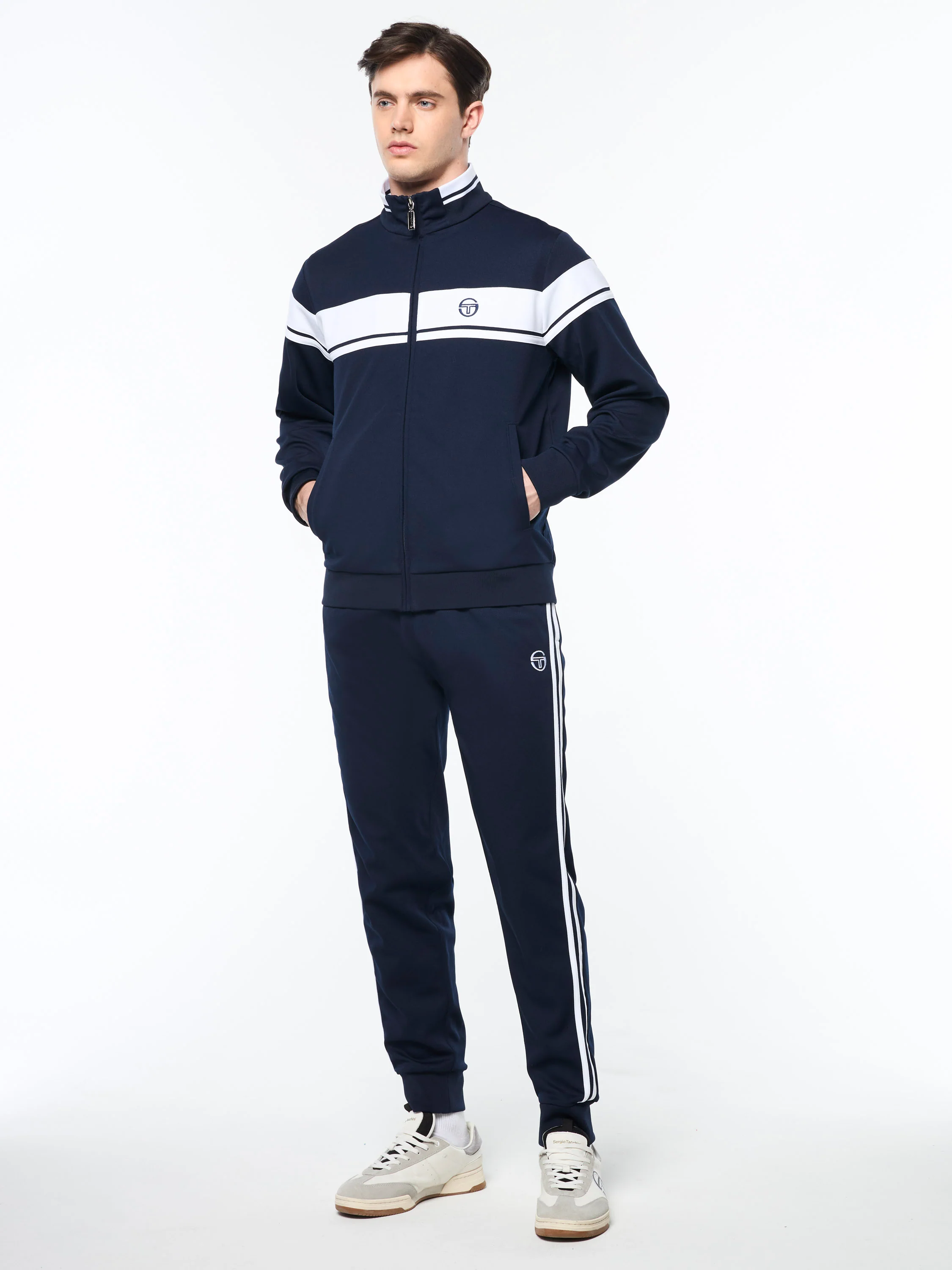 Damarindo Track Jacket Archivio- Maritime Blue/ White - Image 4