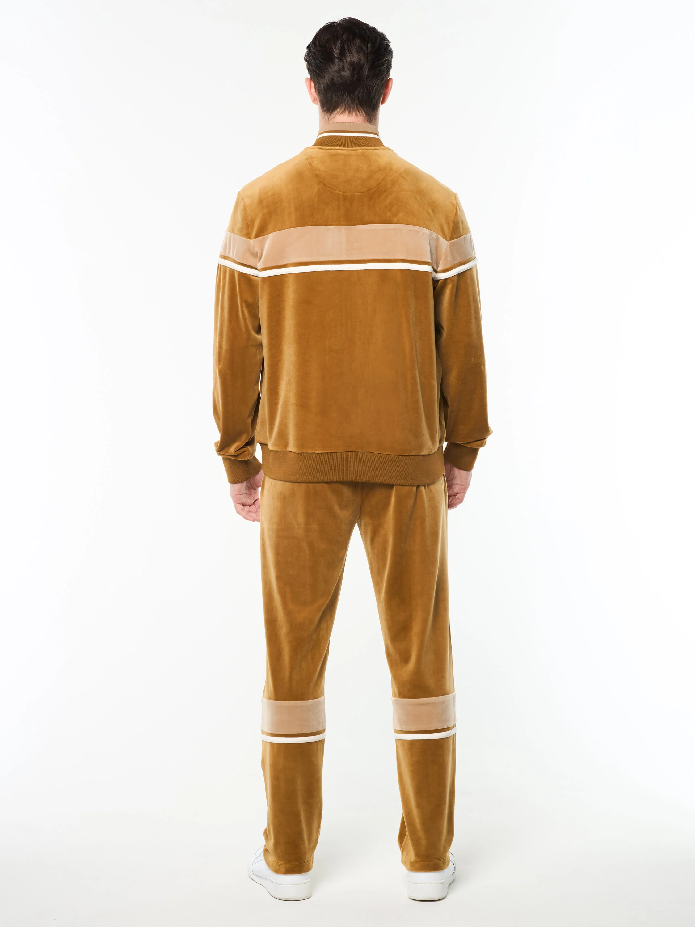 Damarindo Velour Track Jacket- Bronze Brown - Image 5