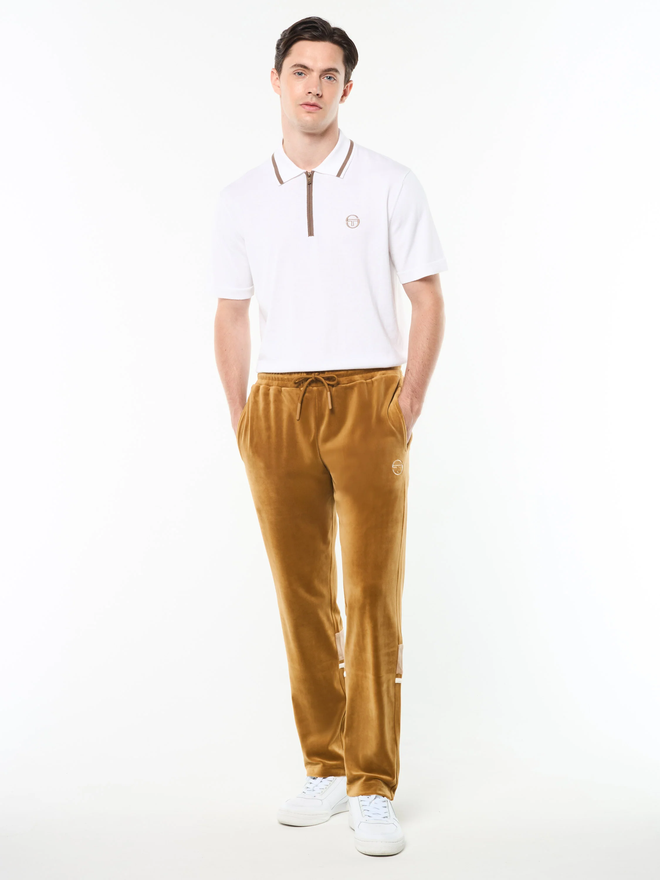 Damarindo Velour Track Pant- Bronze Brown - Image 3