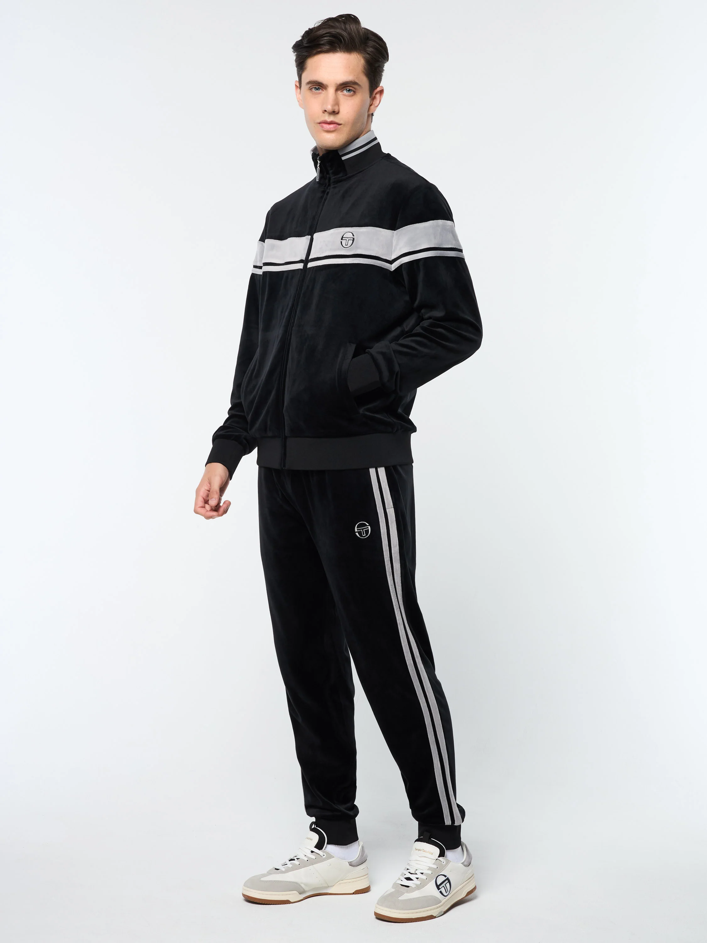 Damarindo Velour Track Jacket- Black Beauty - Image 4