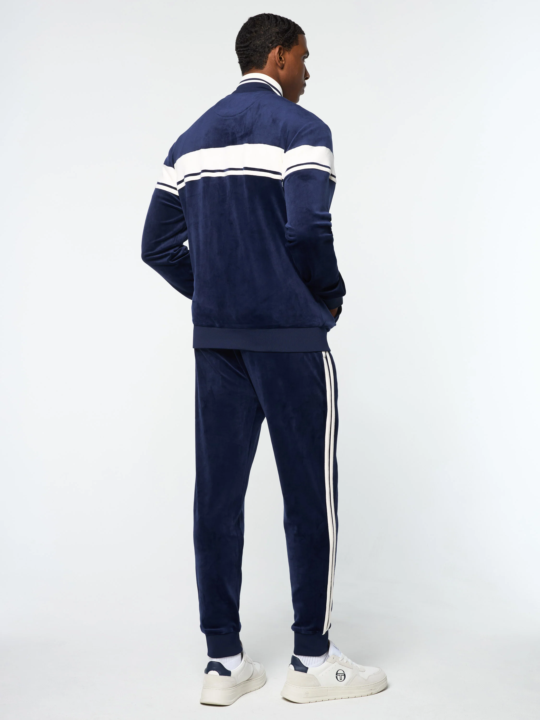 Damarindo Velour Track Jacket- Maritime Blue - Image 5