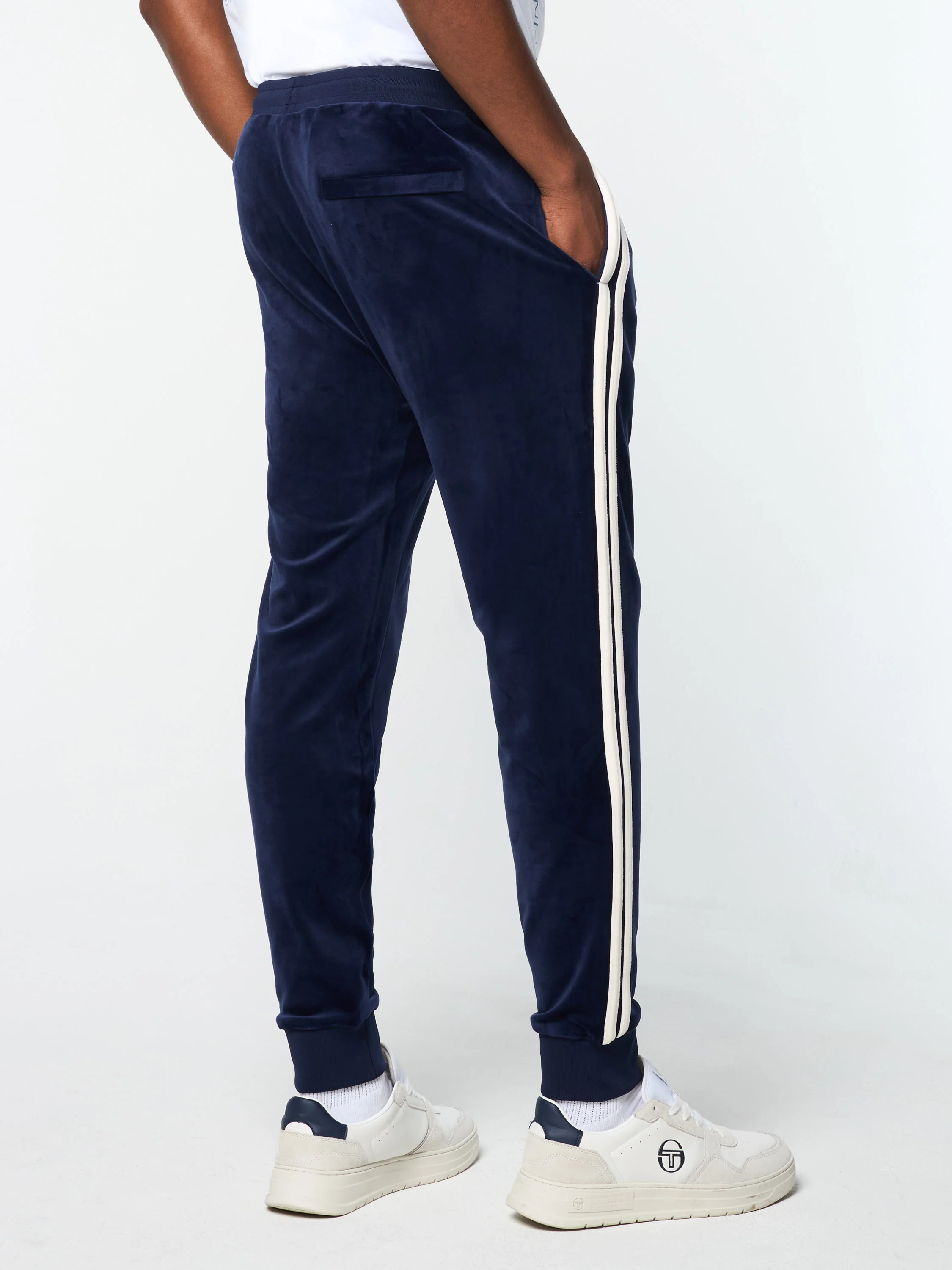 Damarindo Velour Track Pant- Maritime Blue - Image 4