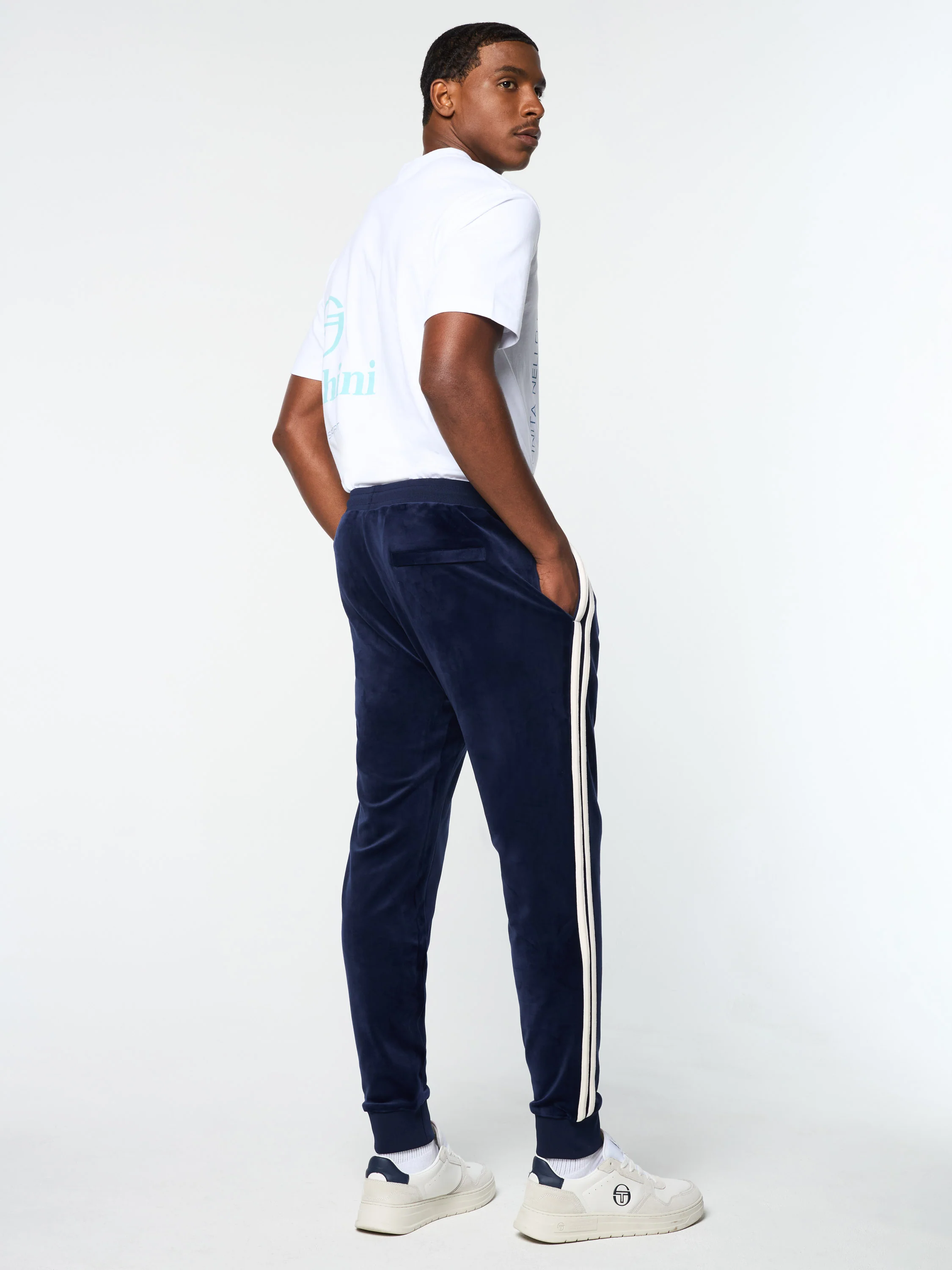Damarindo Velour Track Pant- Maritime Blue - Image 5