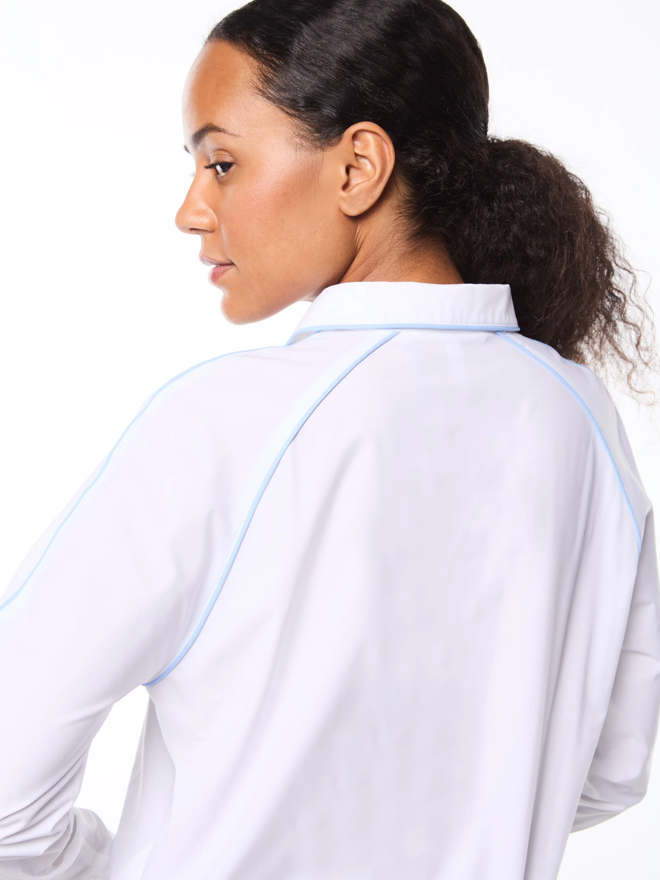 Doni Long Sleeve Polo-Brilliant White - Image 5