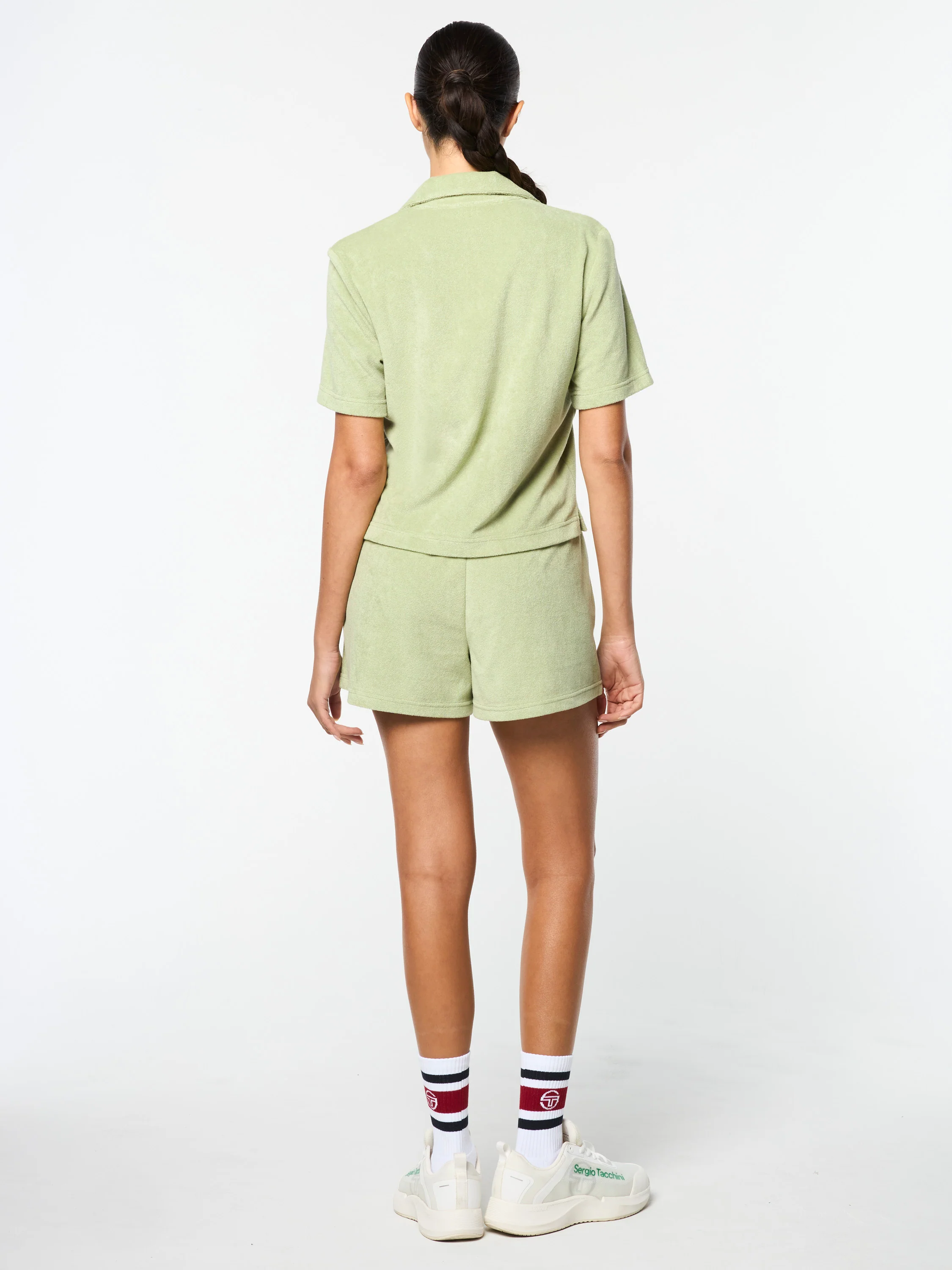 Edda Cropped Shirt- Reseda - Image 6