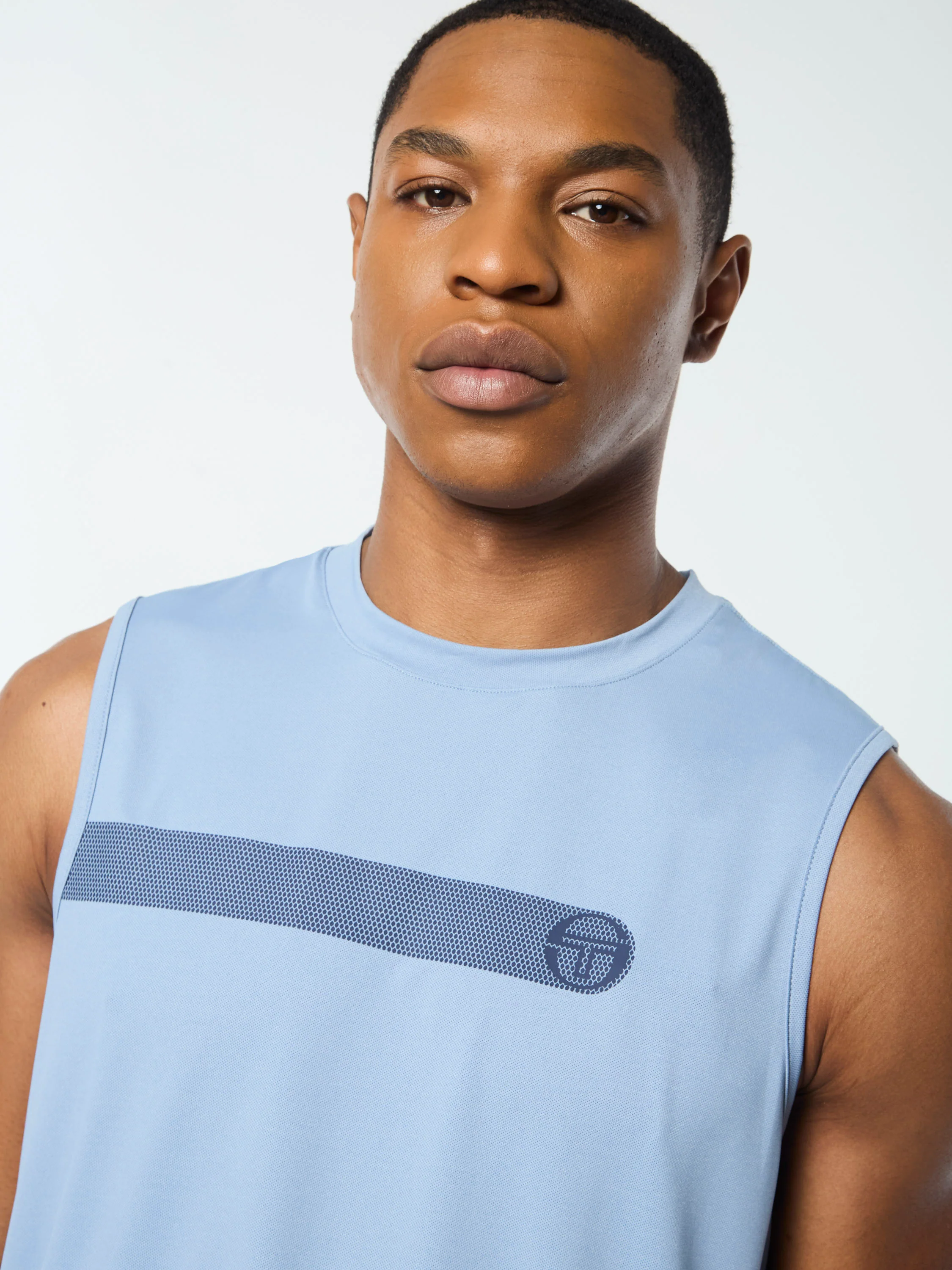 Elio Performance Tank- Faded Denim - Image 3