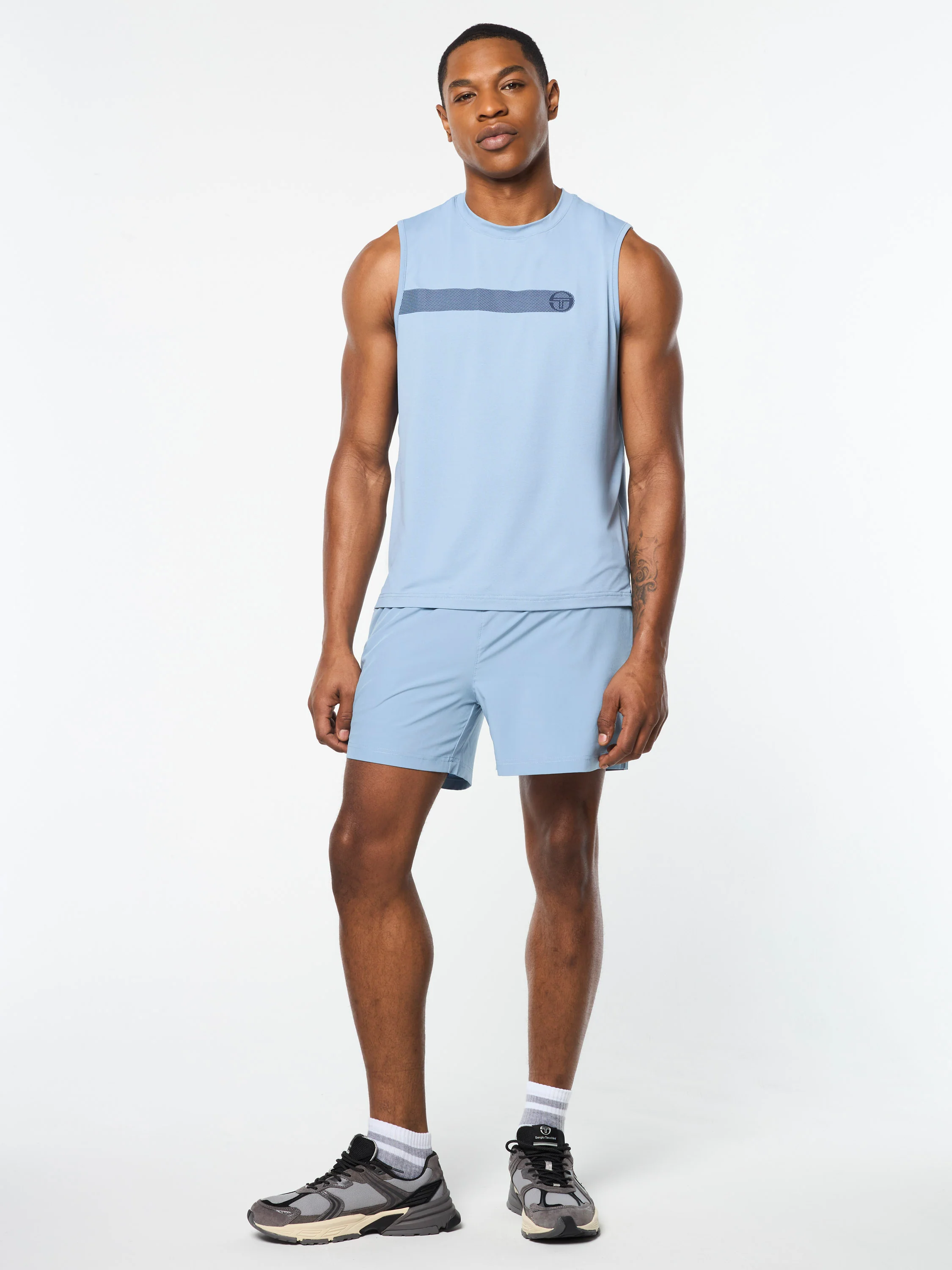 Elio Performance Tank- Faded Denim - Image 5