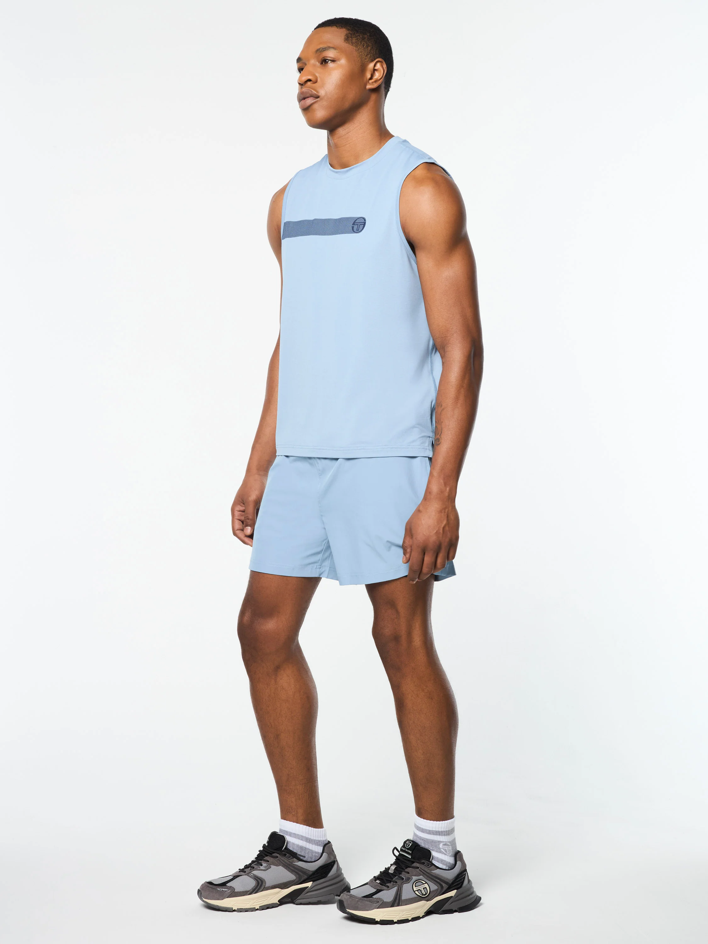 Elio Performance Tank- Faded Denim - Image 6