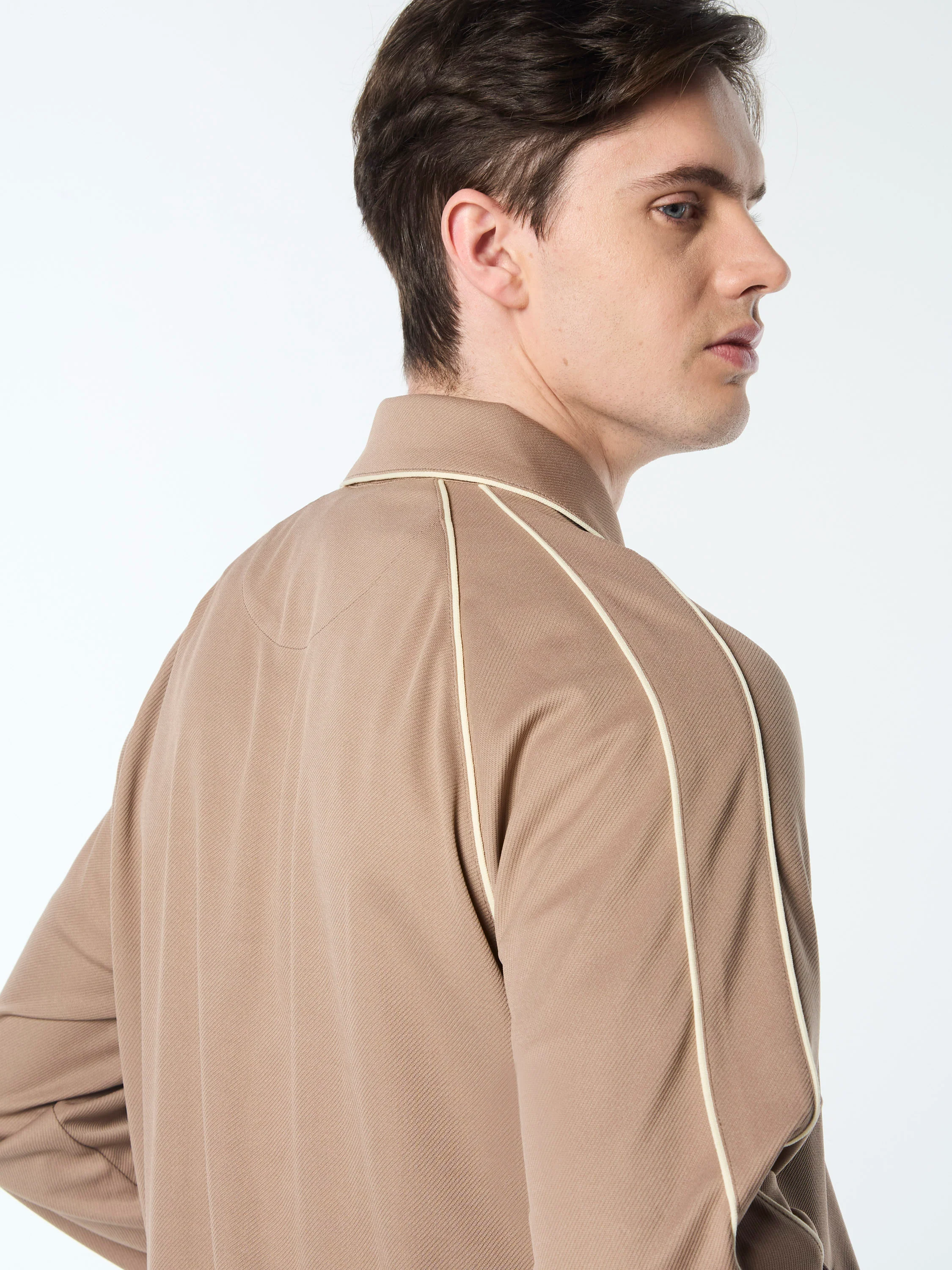 Ettore Track Jacket- Taupe Grey - Image 6