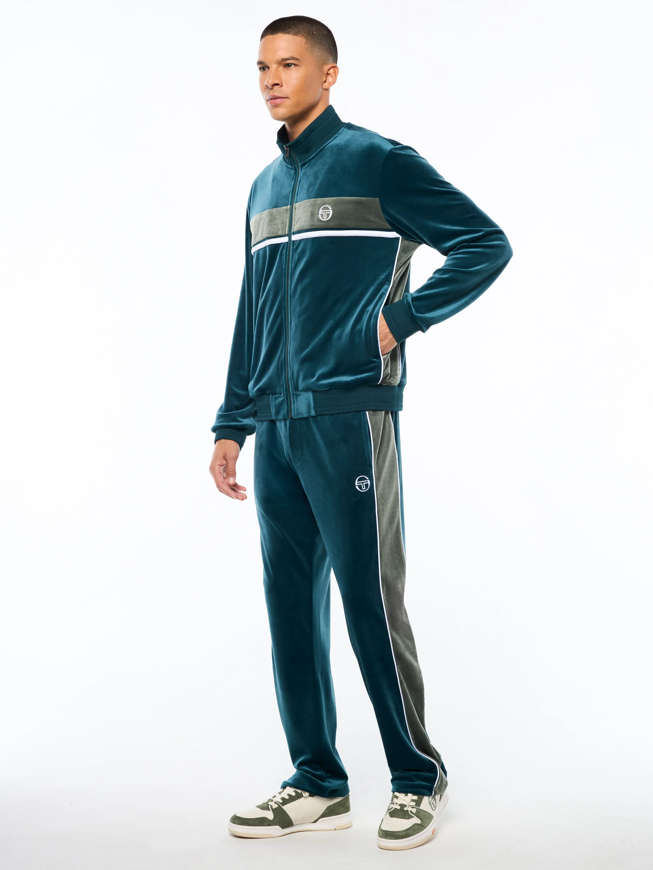Forato Velour Track Jacket-Mediterranea - Image 3