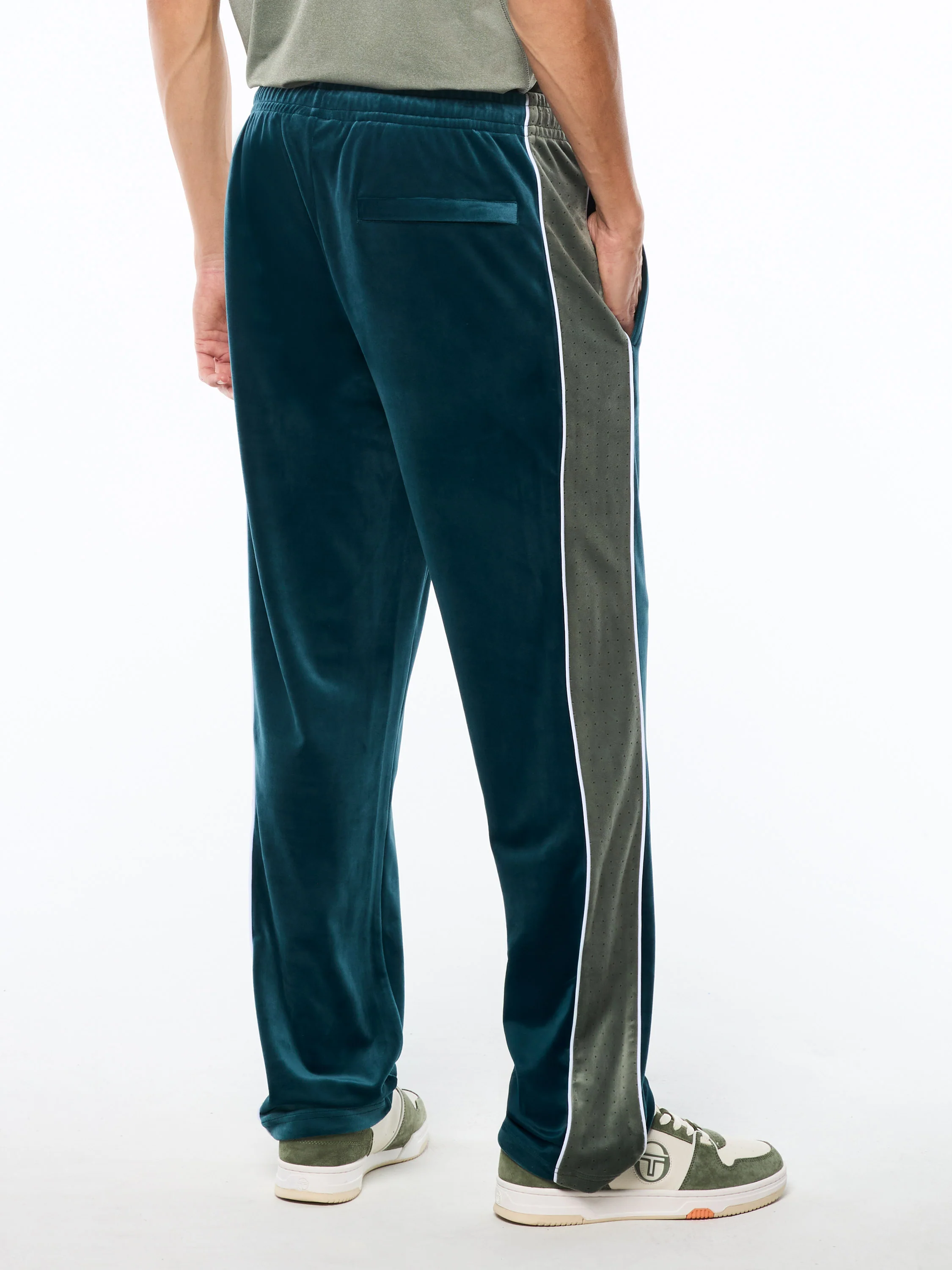 Forato Velour Track Pant-Mediterranea - Image 3
