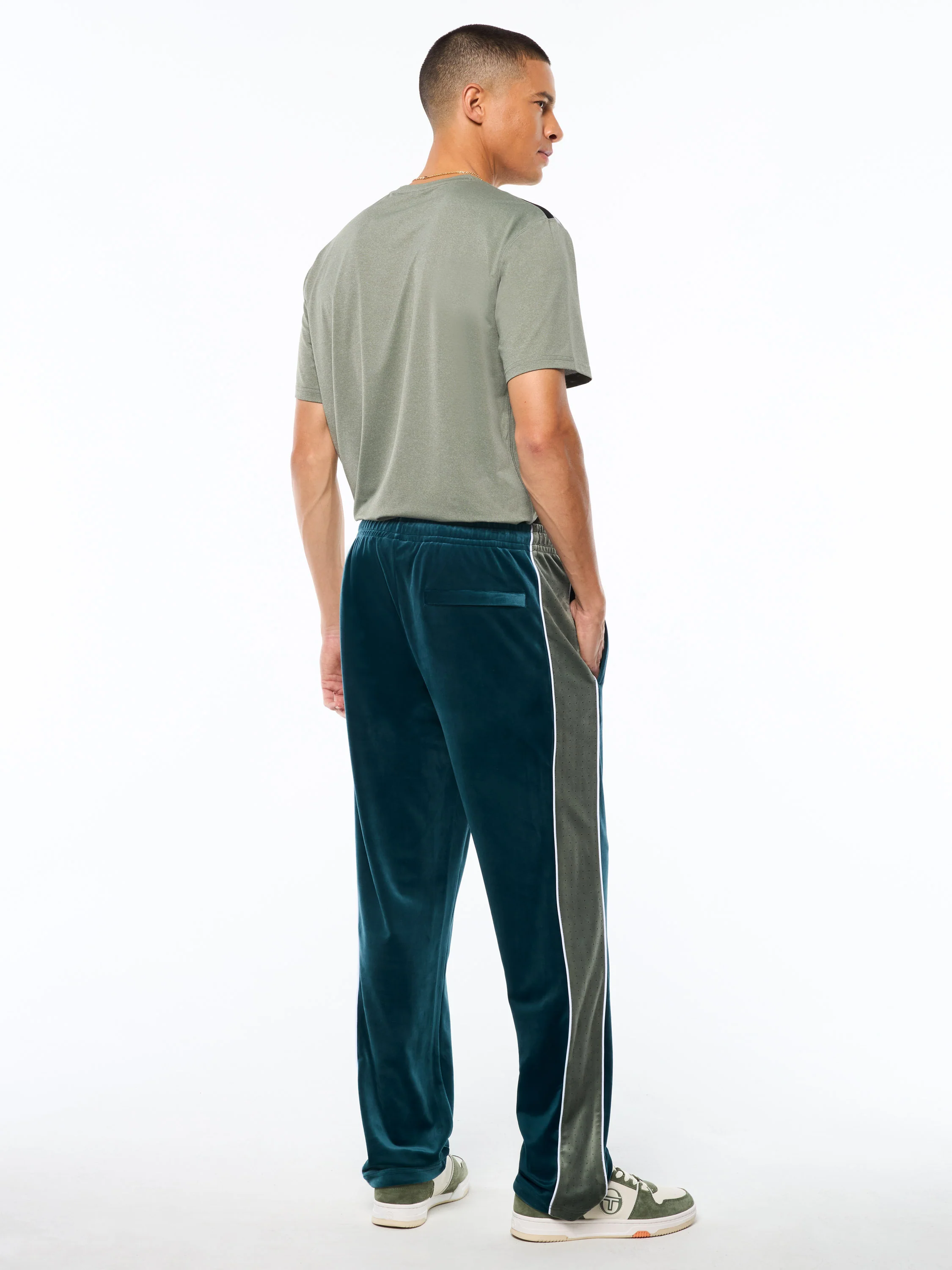 Forato Velour Track Pant-Mediterranea - Image 4