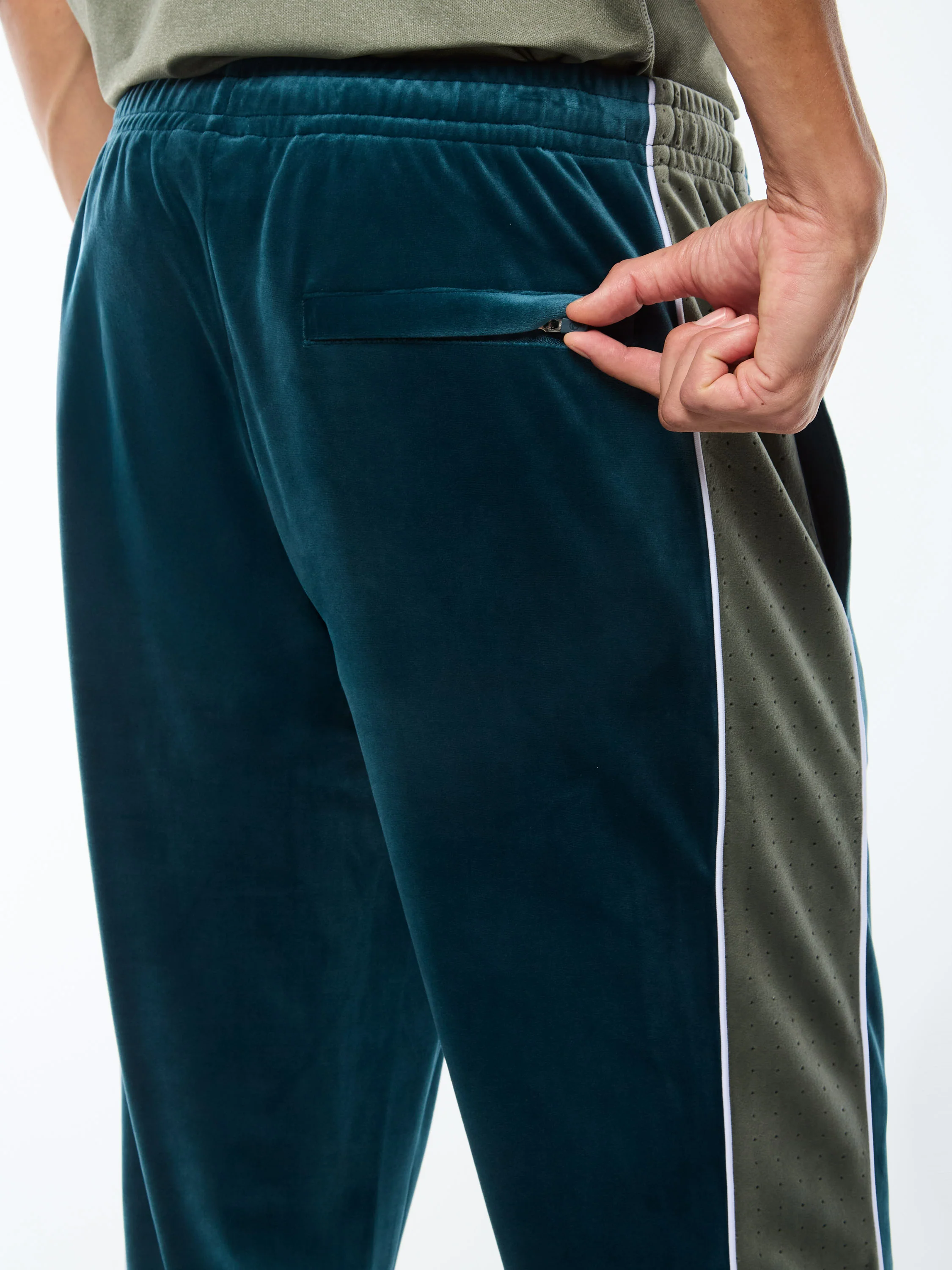 Forato Velour Track Pant-Mediterranea - Image 5